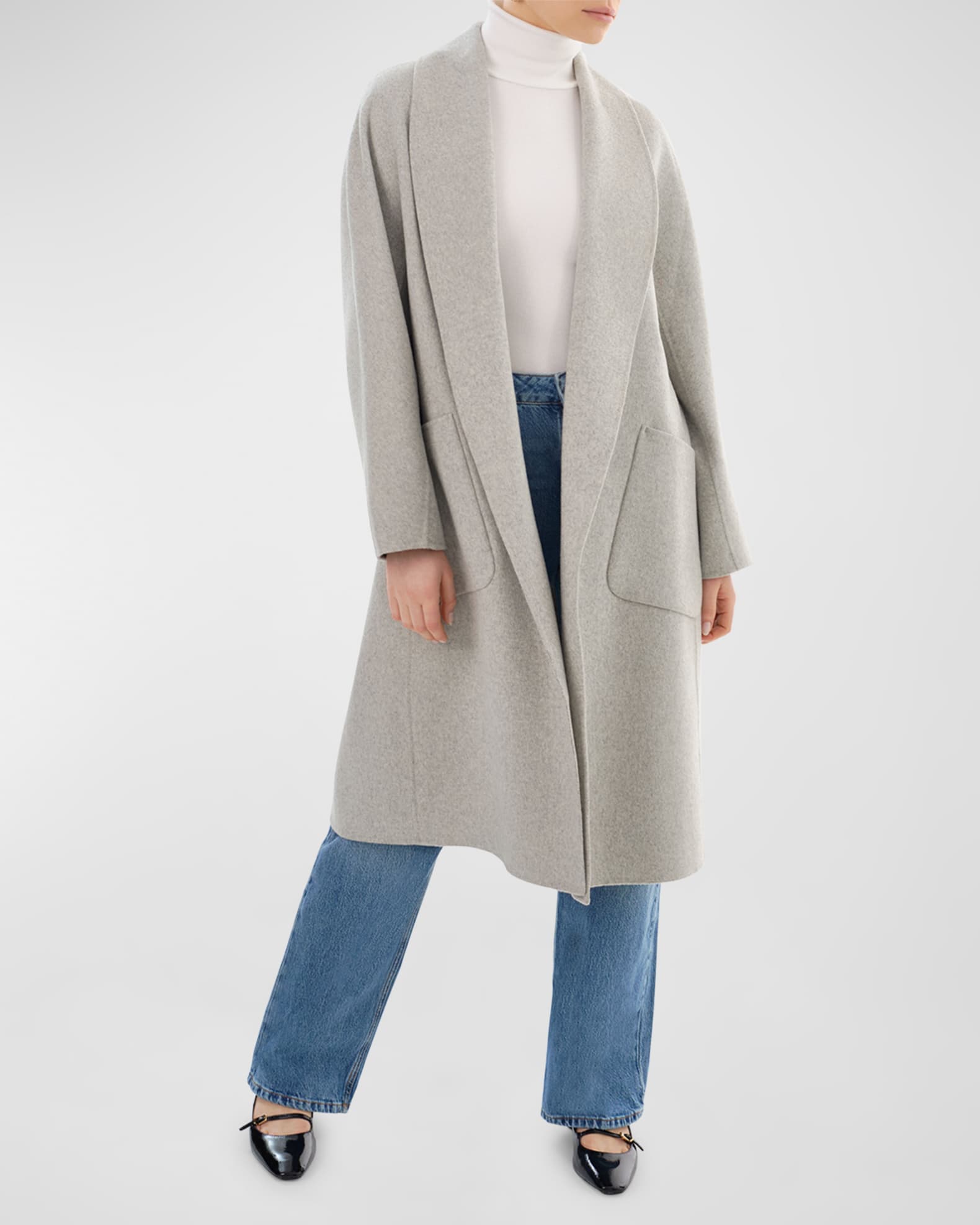 Thara Double-Faced Wool Cocoon Coat 1