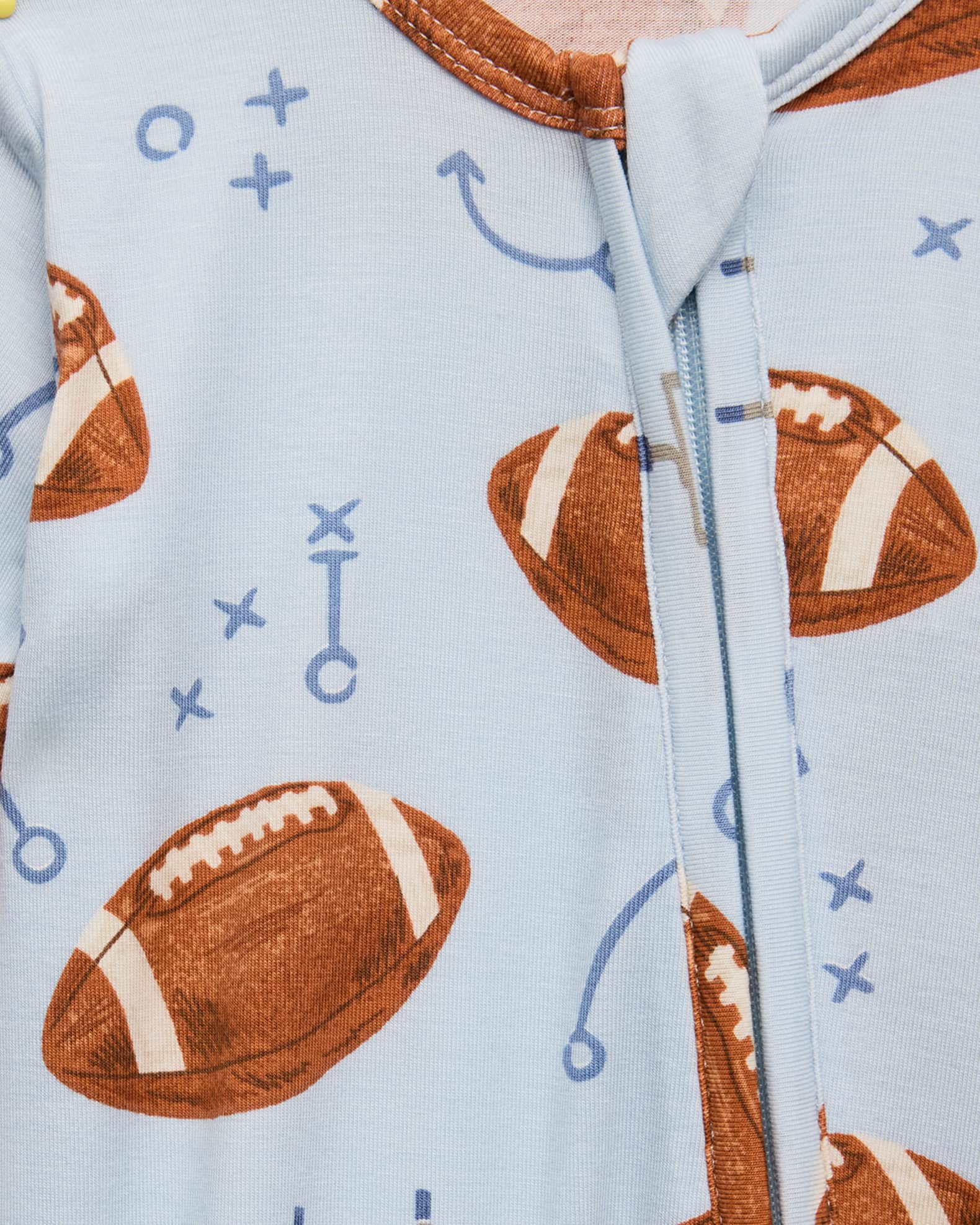 Angel Dear Boy's FootballPrint Footie W/ Swaddle Blanket & Bandana Bib