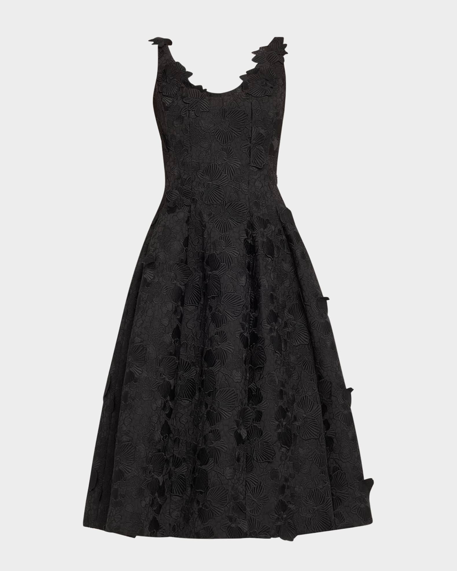 Bonded Orchids Guipure Midi Dress 0