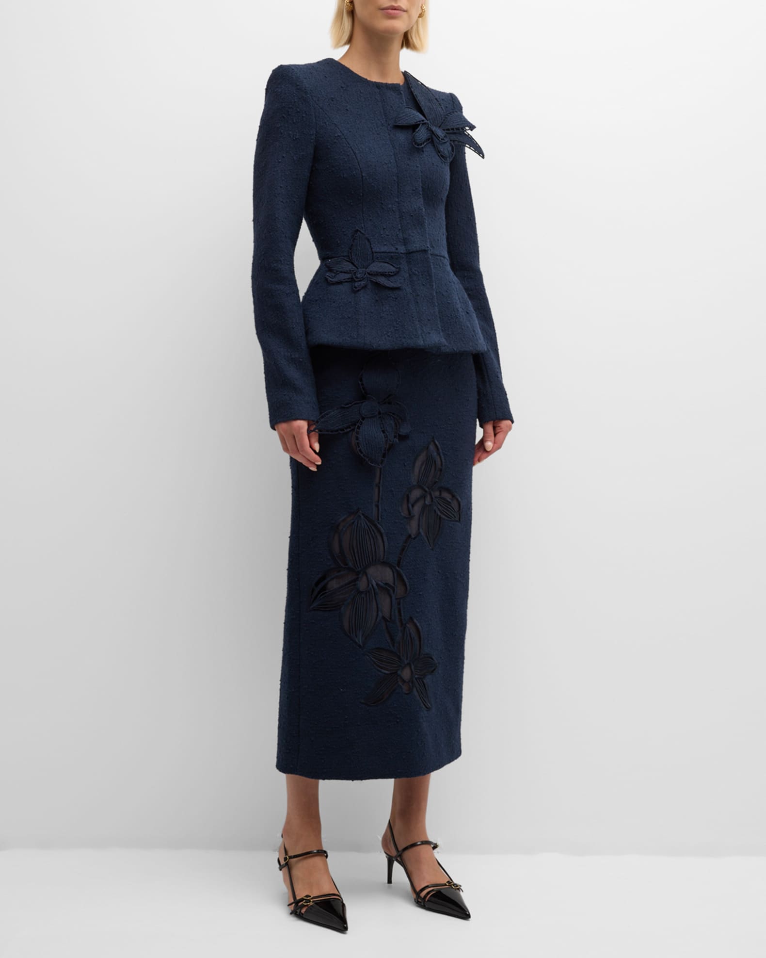 ジャケット・アウター Double Knit Peplum Jacket Double Knit Peplum Jacket – L'AUBE BLANC
