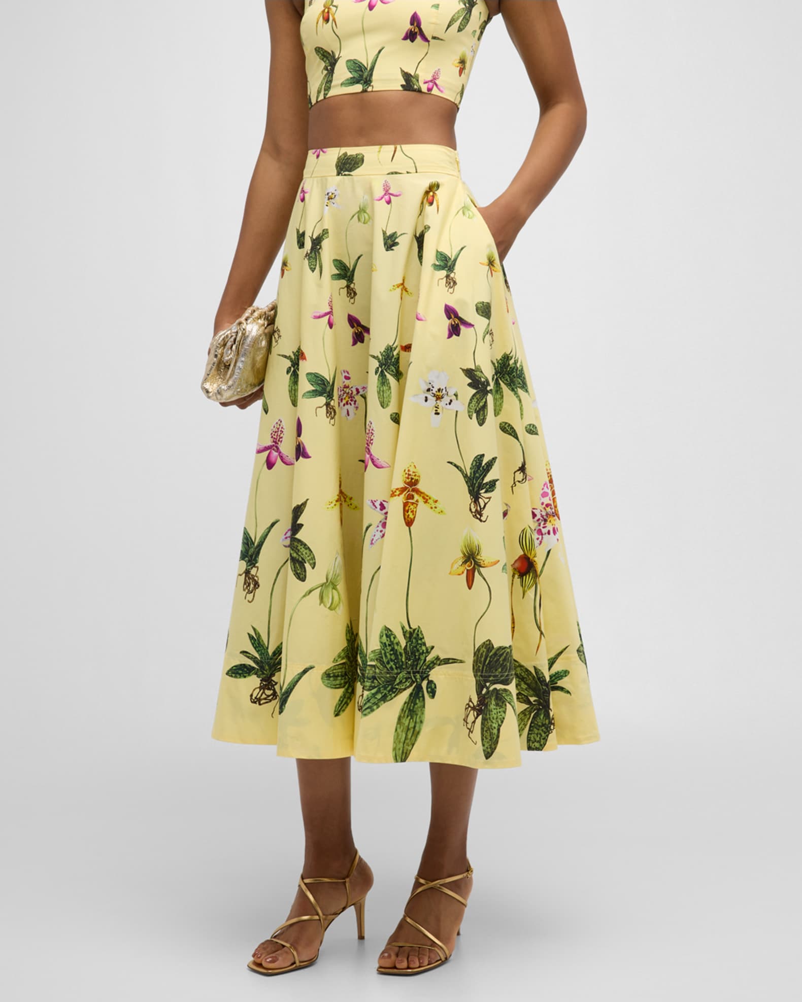 Orchid Poplin Circle Skirt main image 0