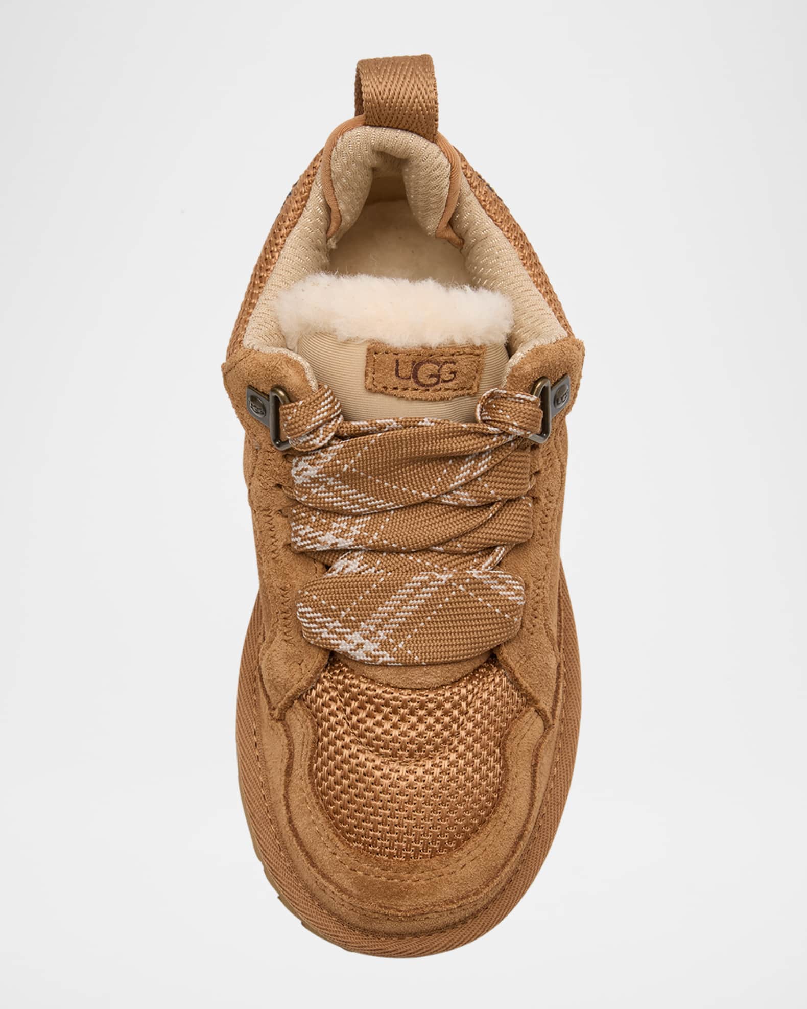 UGG Kid's Lowmel Suede Lace-Up Sneakers | Neiman Marcus