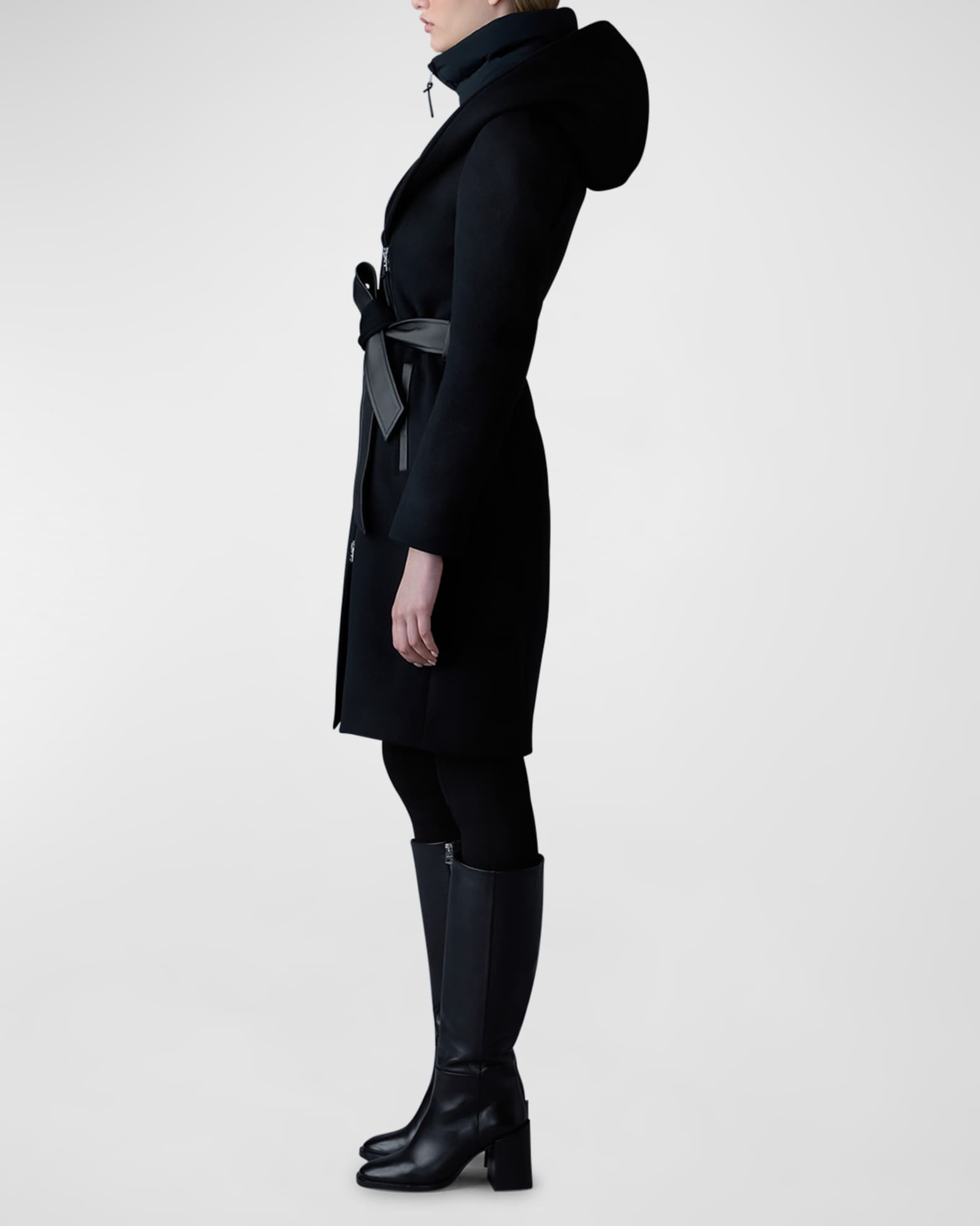 MACKAGE SHIA 2-in-1ウールコート Shia-SLB, 2-in-1 double-face wool coat with removable bib