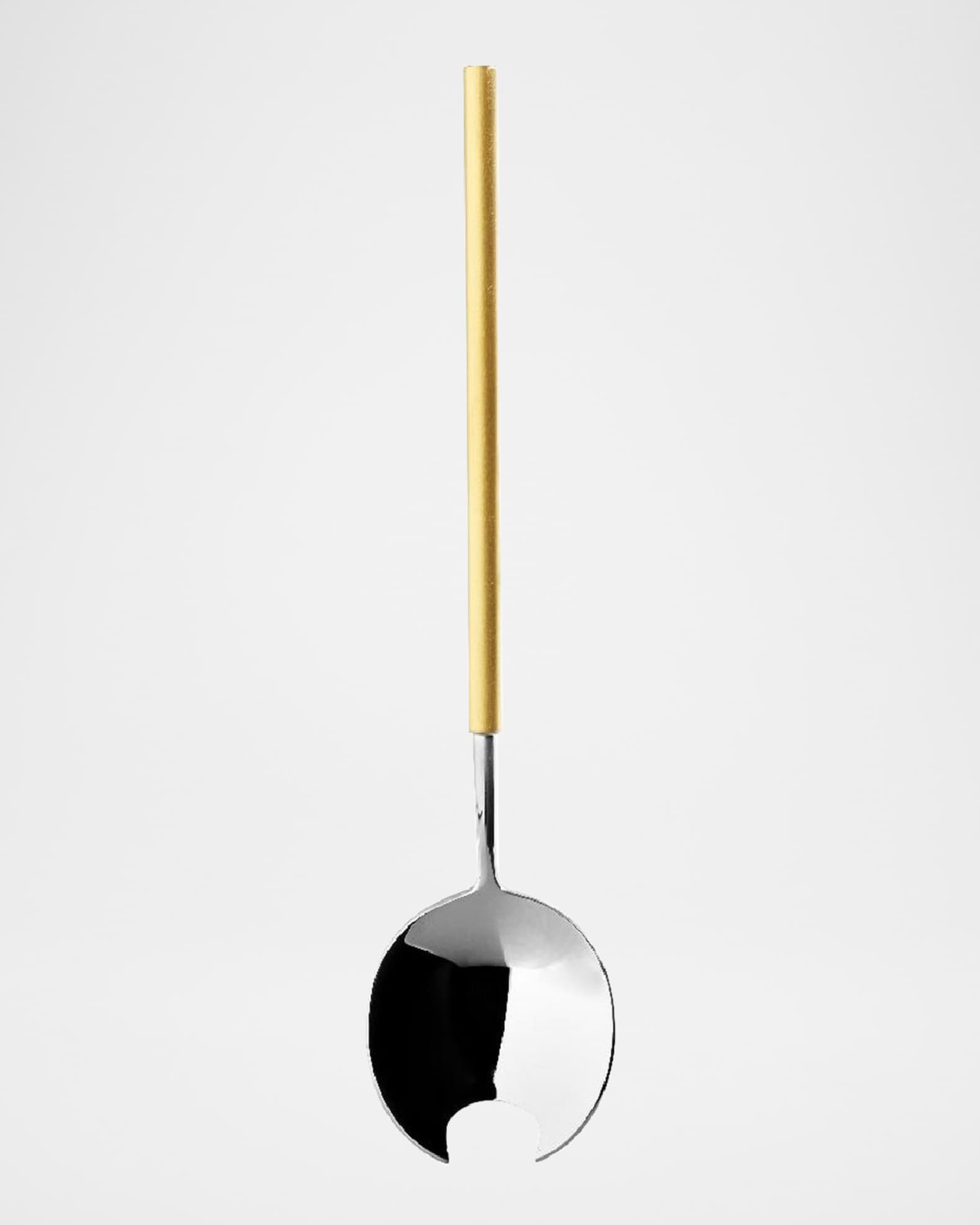 Domo Matte Gold Handle Salad Servers 1