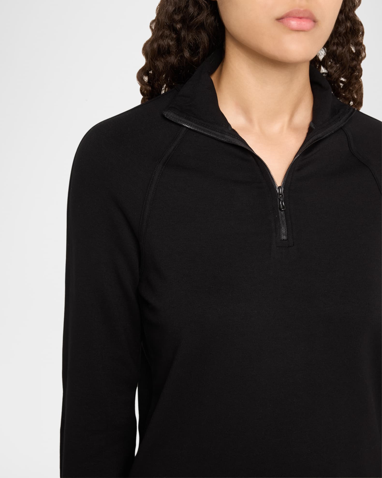 Majestic Filatures Half-Zip Mock-Neck French Terry Sweatshirt