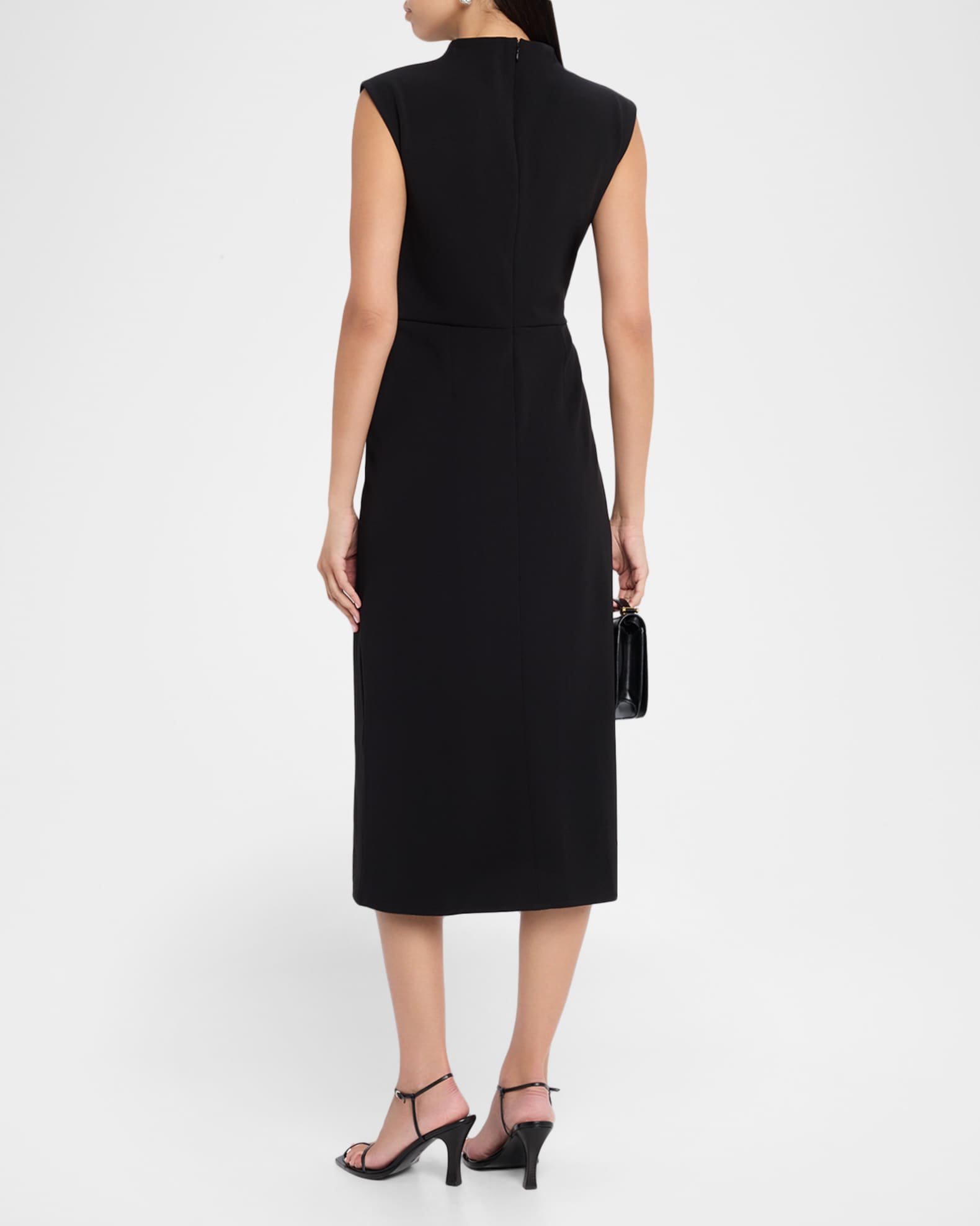 Tanya Taylor Robinella Knotted Cap-Sleeve Midi Dress | Neiman Marcus