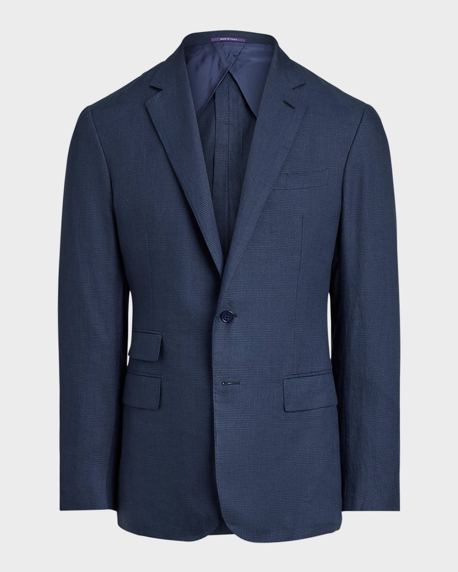 Men's Kent Hand-Tailored Plaid Suit Jacket