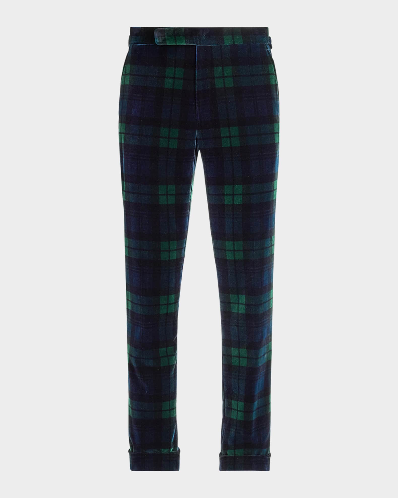 Plaid velvet pants store