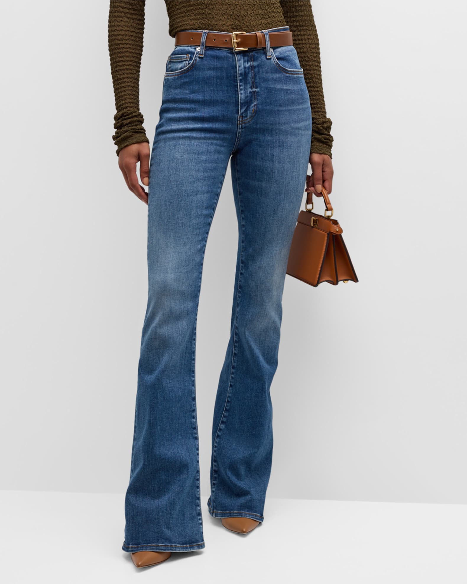 【Frame】 Le High Flare high-riseフレアジーンズ FRAME Le High Flare high-rise flared jeans | NET-A-PORTER