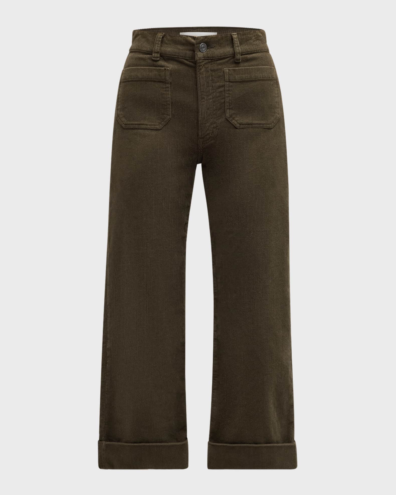 FRAME The 70s Crop Corduroy Pants | Neiman Marcus