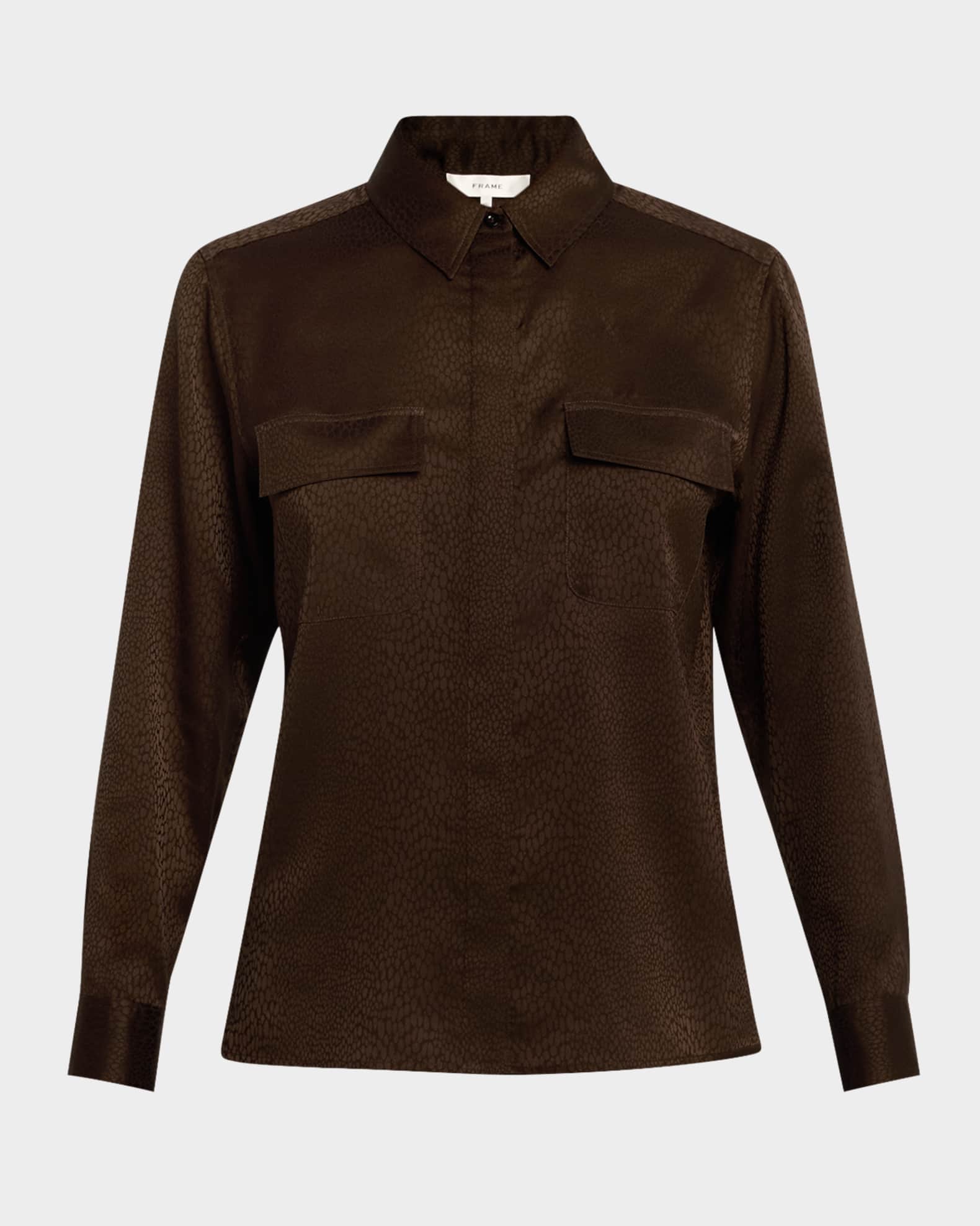 Double Pocket Satin Shirt 0