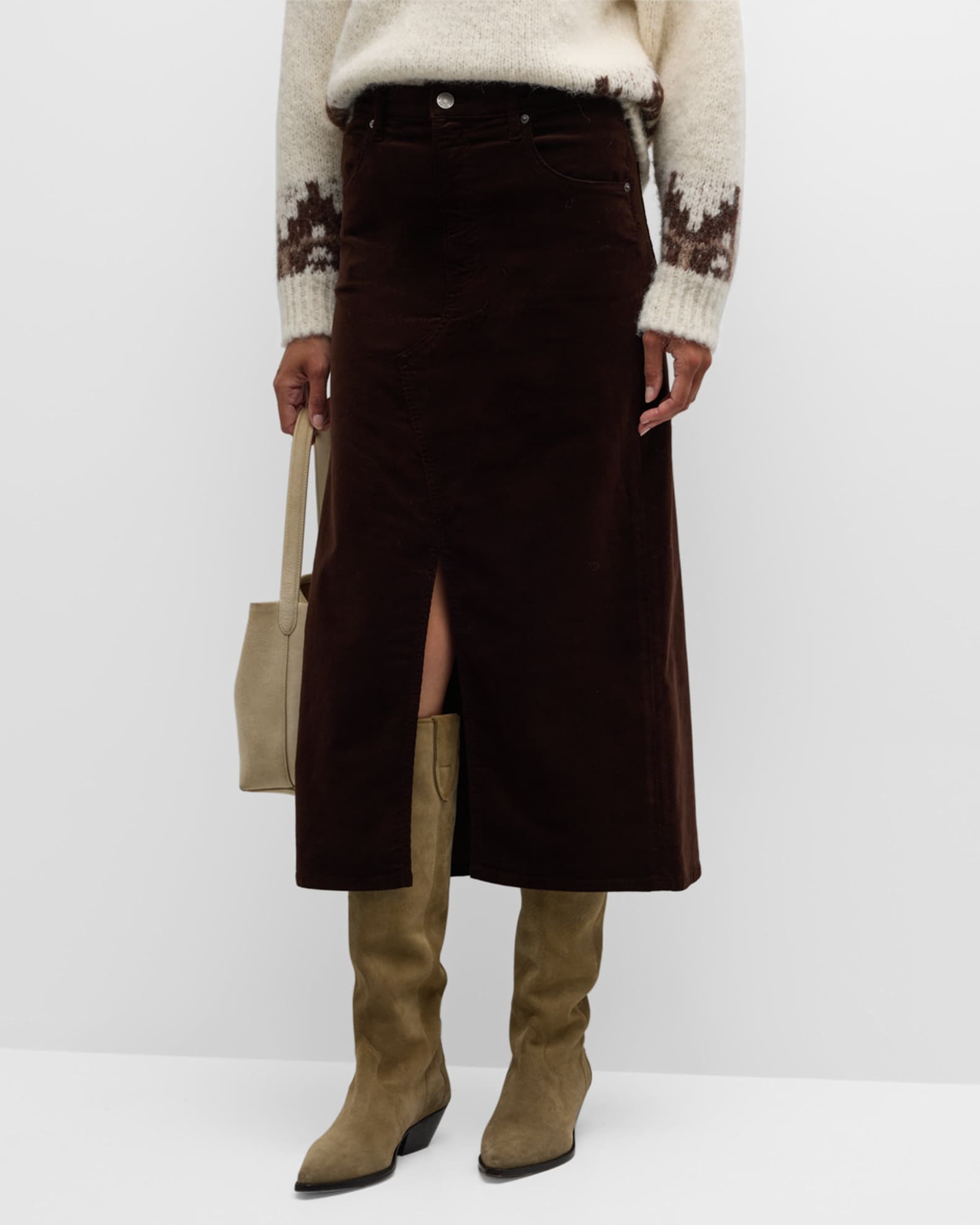 Brown corduroy skirt 8x10 discount