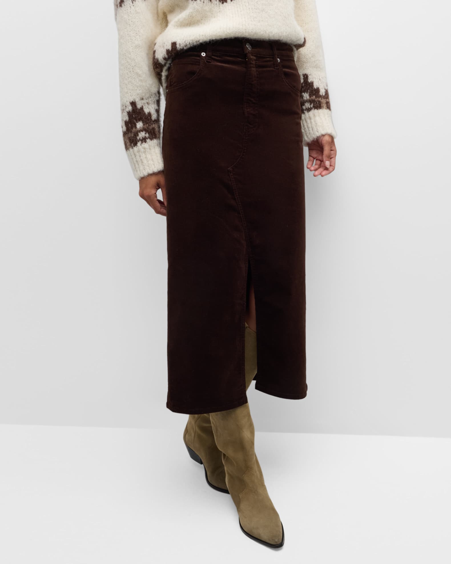 Brown corduroy skirt 8x10 2025