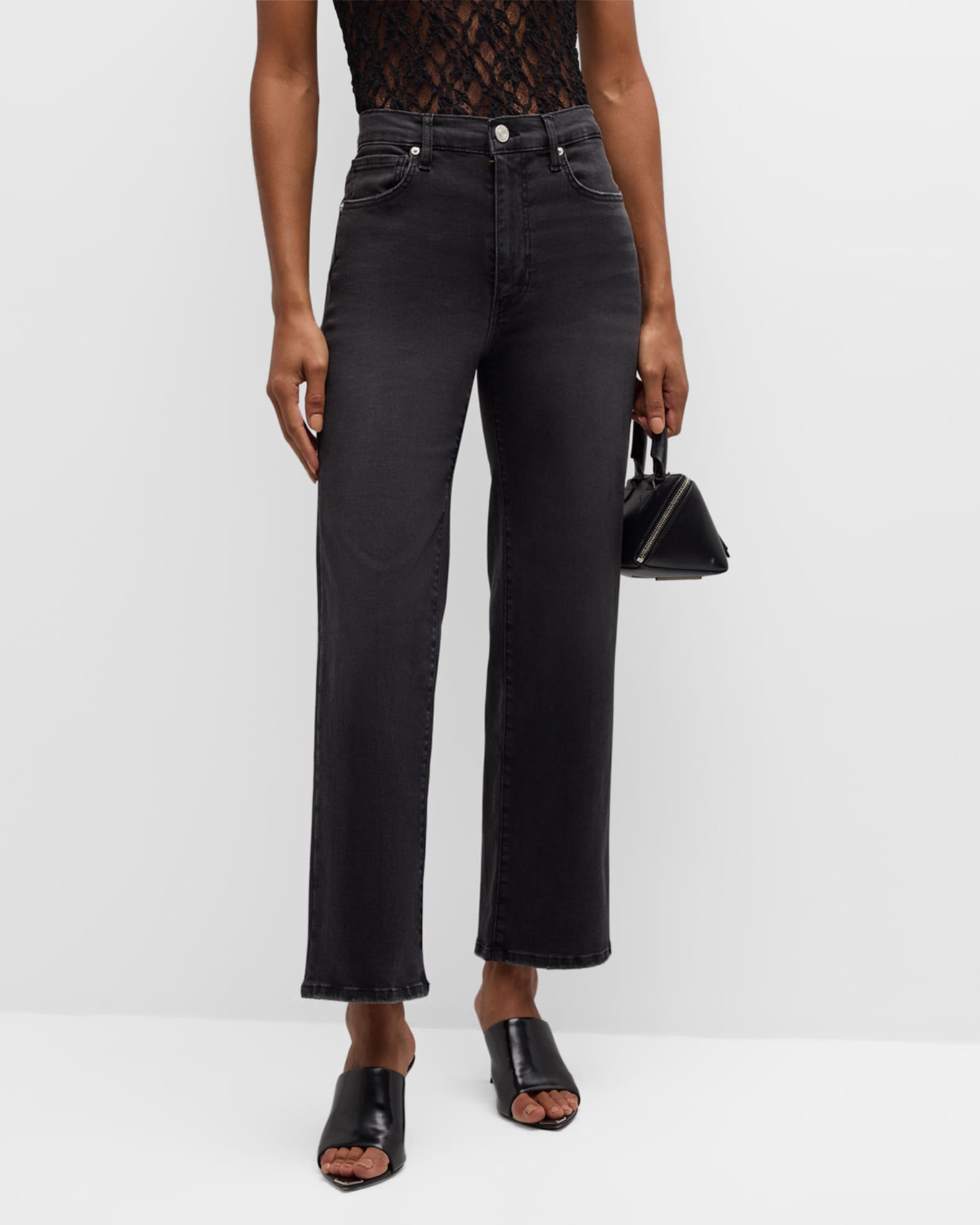 【関税込み】Grlfrnd ブラック Lex ジーンズ Lexington Jeans - Black Straight Leg Jeans | Jones New York