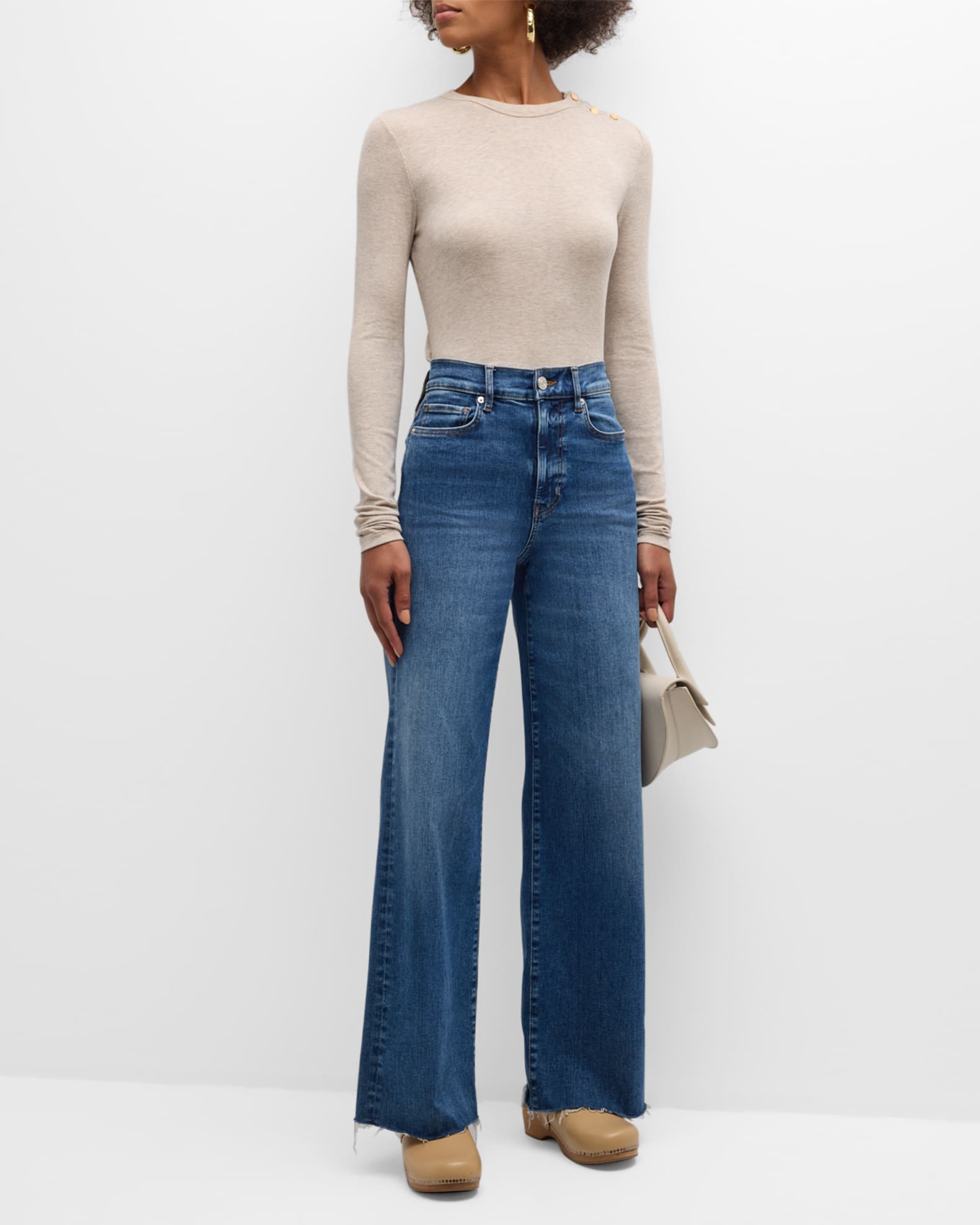 Long-Sleeve Ribbed Button Tee 1