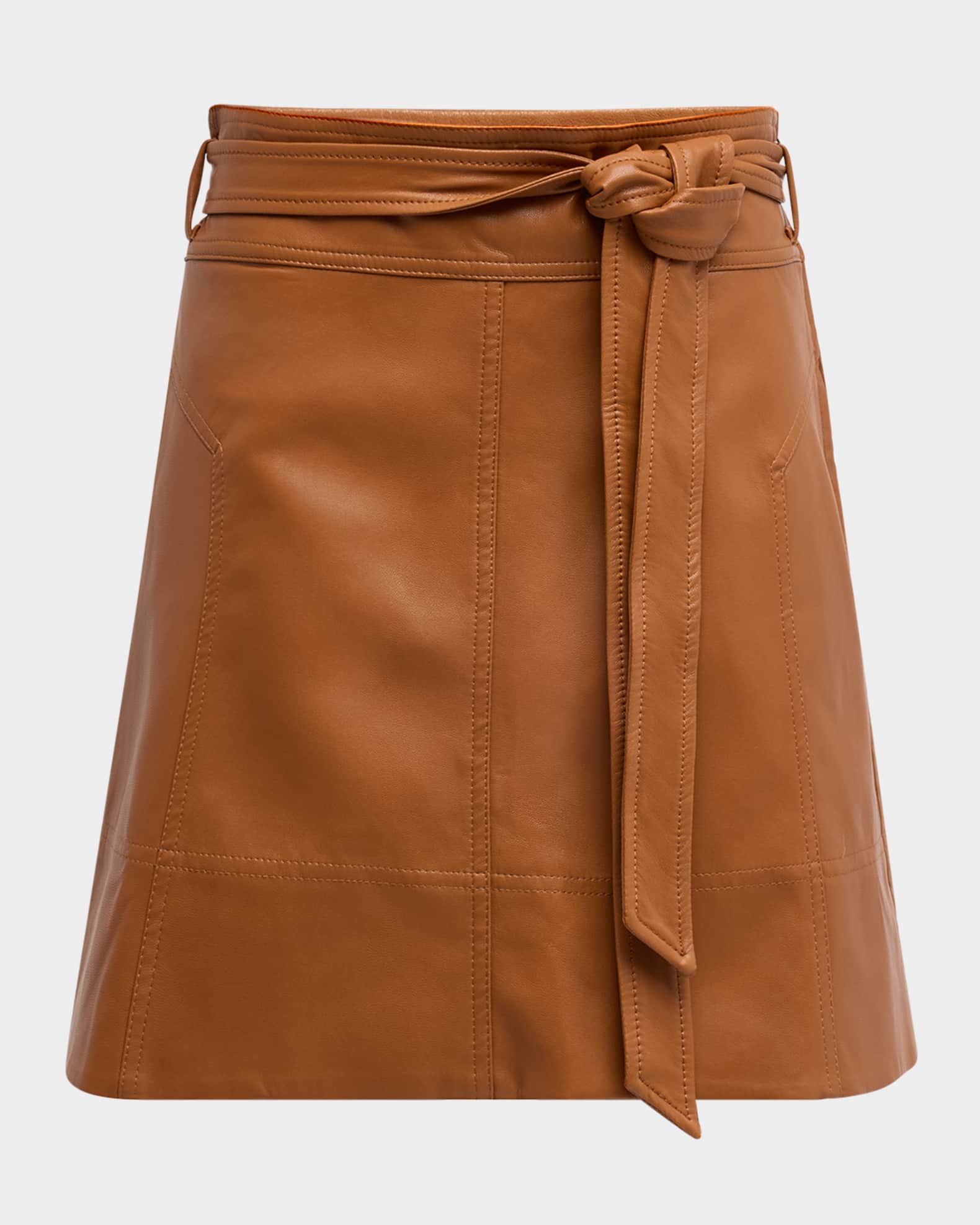 TANYA TAYLOR Women s Courtney Belted Vegan Leather Mini Skirt