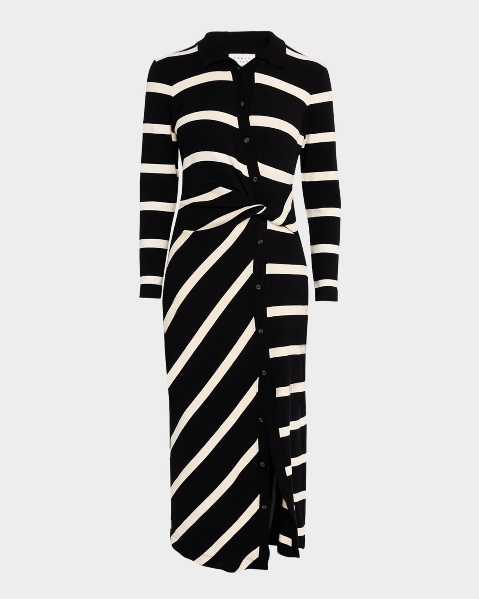 Tanya Taylor Ellicot Dress Black Chalk M F24D909291