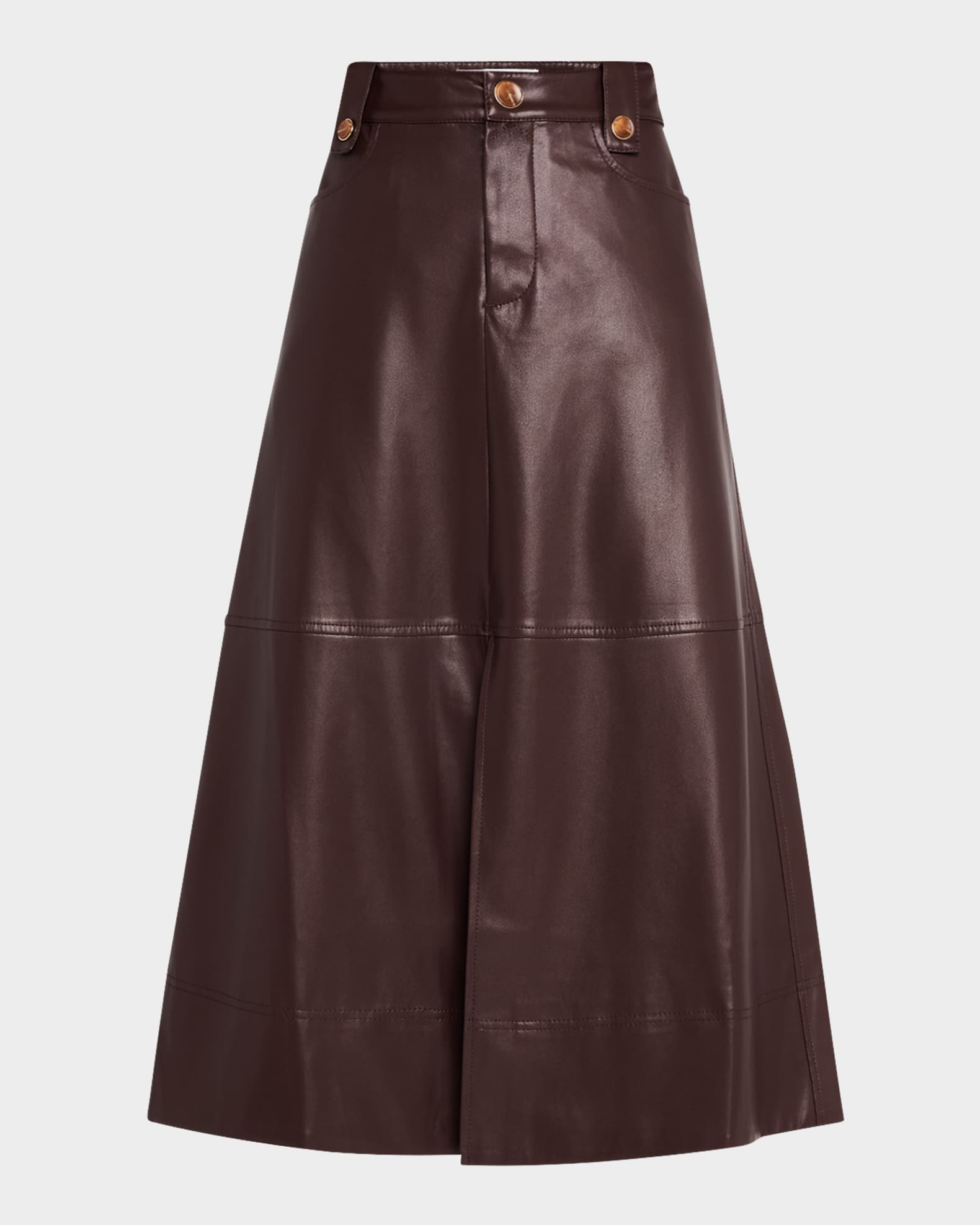 Tanya Taylor Hudie Vegan Leather Skirt Neiman Marcus