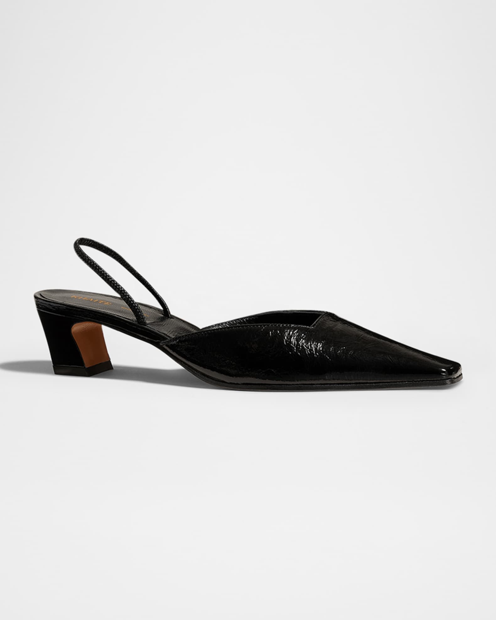 Roosevelt Leather Kitten Slingback Pumps 1
