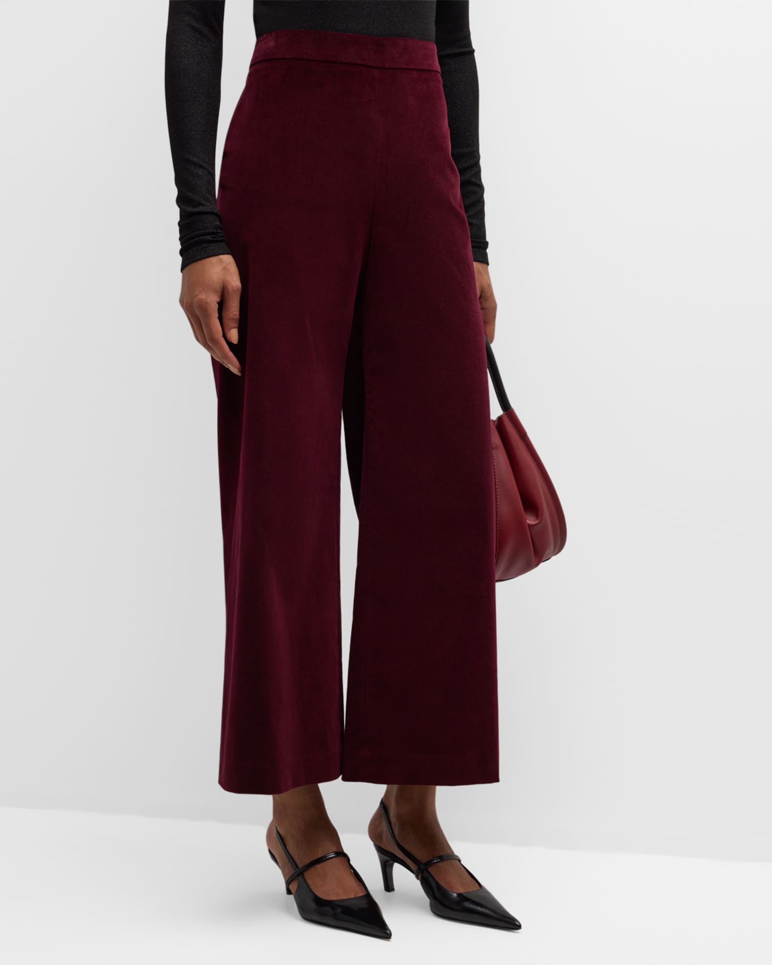 Cropped Velvet Pants 1