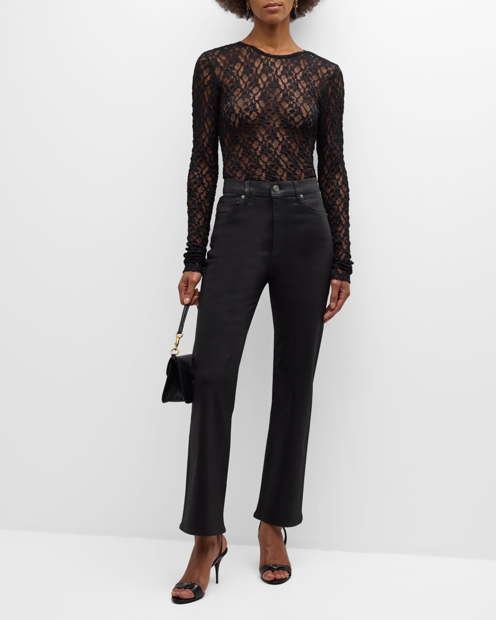 Le Sleek Straight Coated Jeans 1