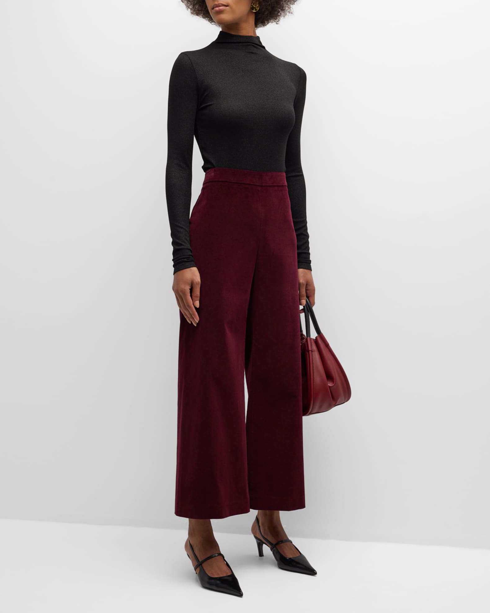 Sparkly Lurex Turtleneck Top - Thumbnail 2