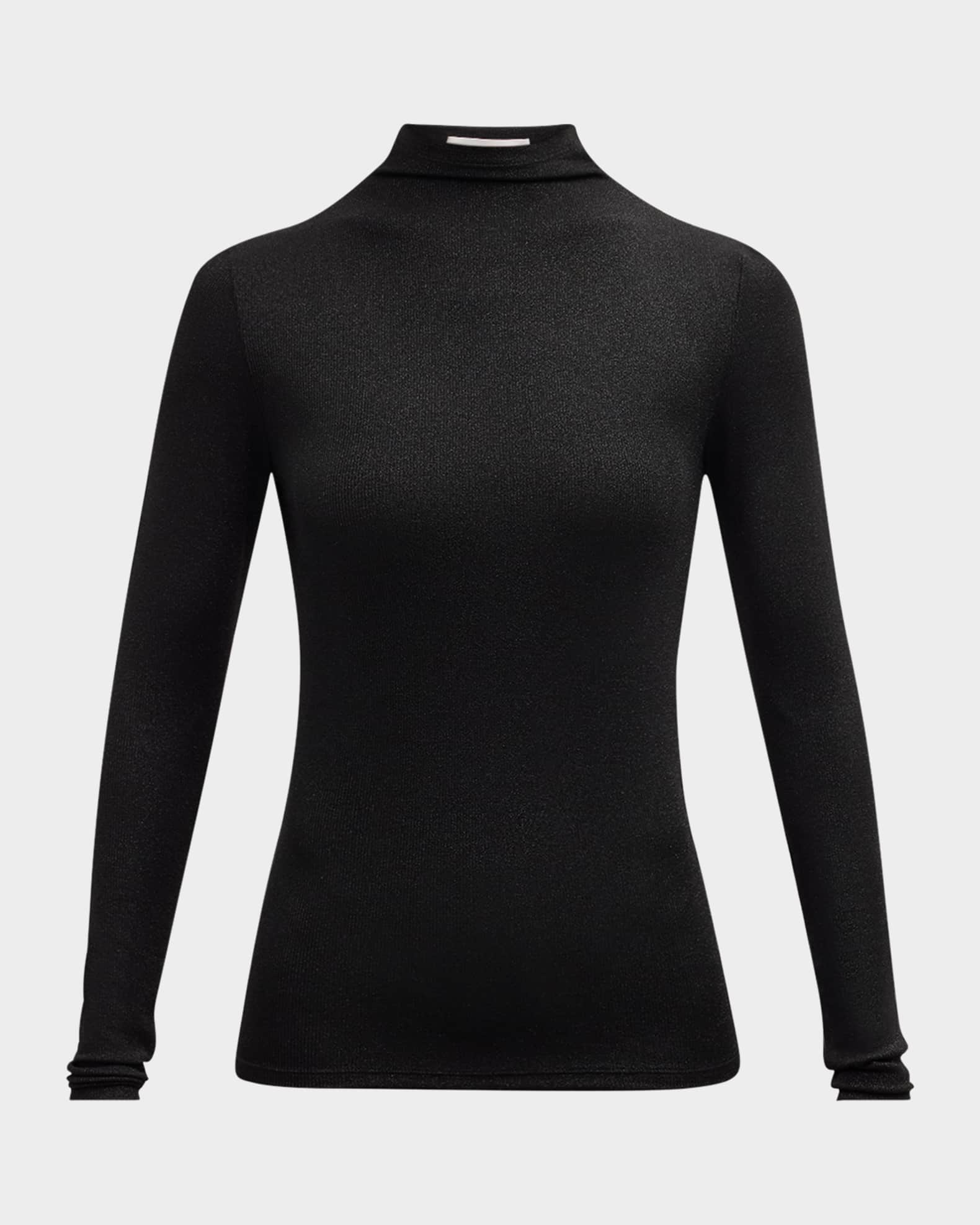 Sparkly black turtleneck cheap