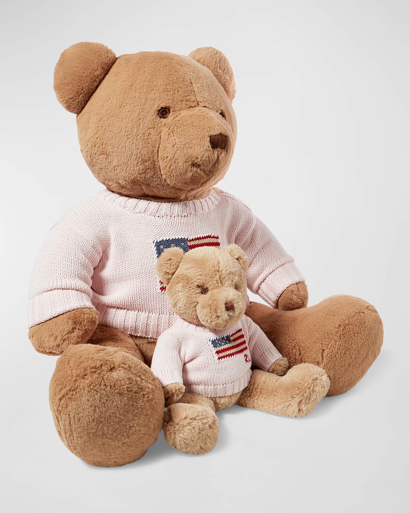 Ralph Lauren Childrenswear Kid s Large Flag Sweater Plush Polo Teddy Bear Neiman Marcus