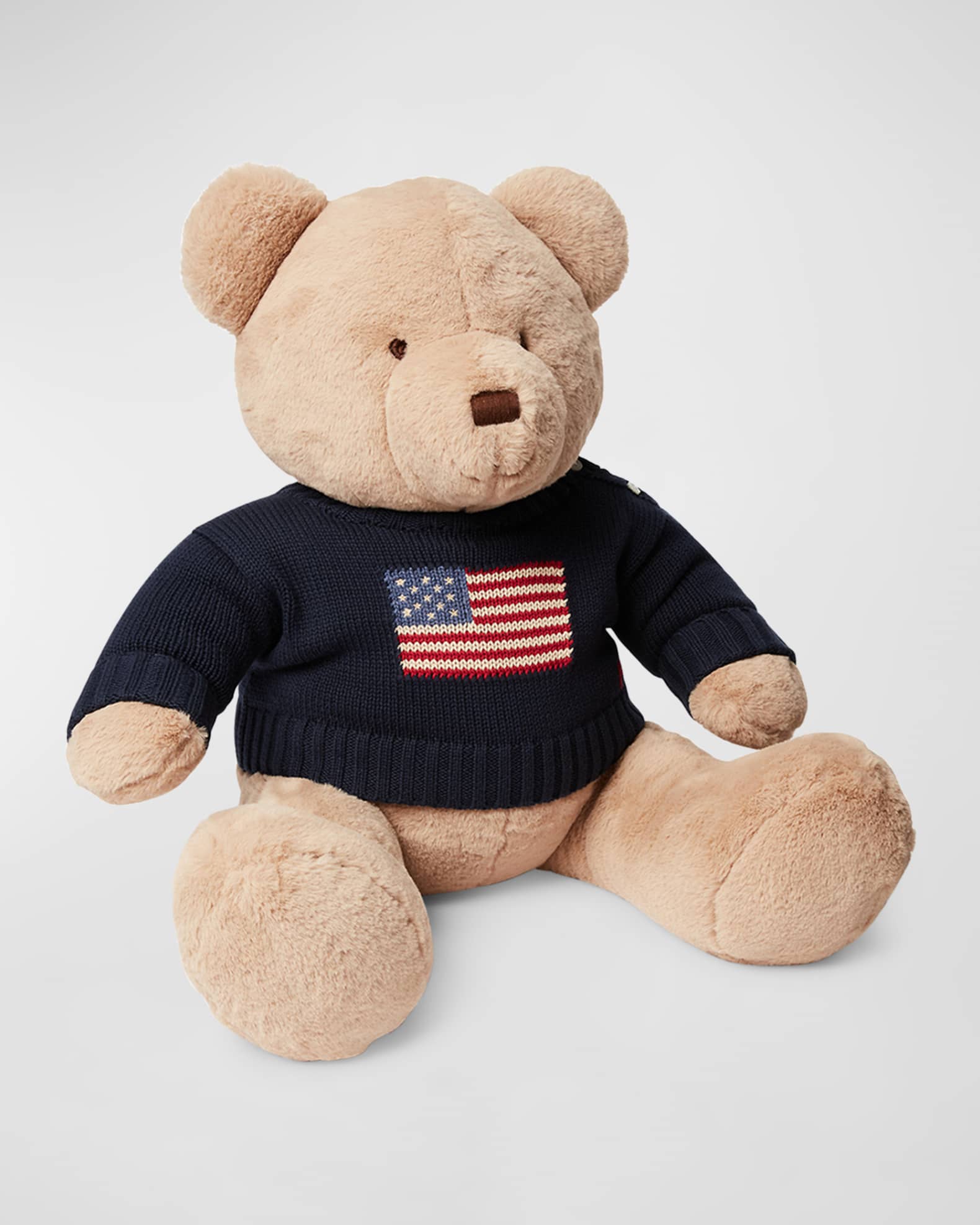 Kid's Large Flag Sweater Plush Polo Teddy Bear 1