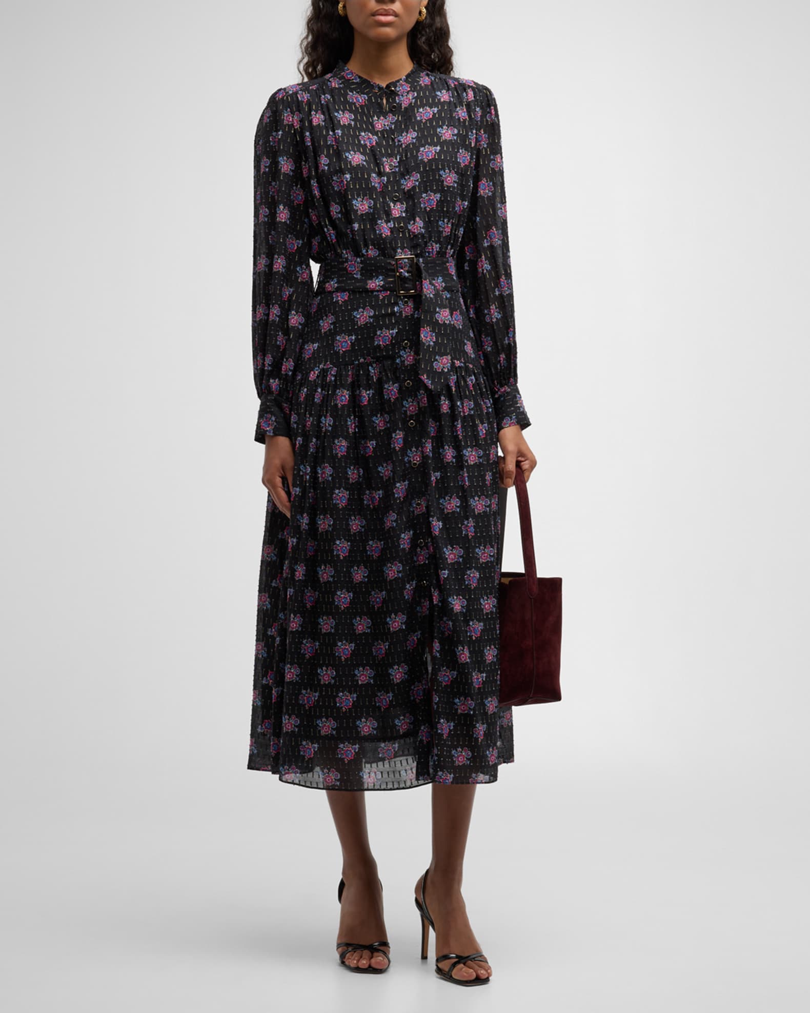 The Rue Floral Print Midi Dress