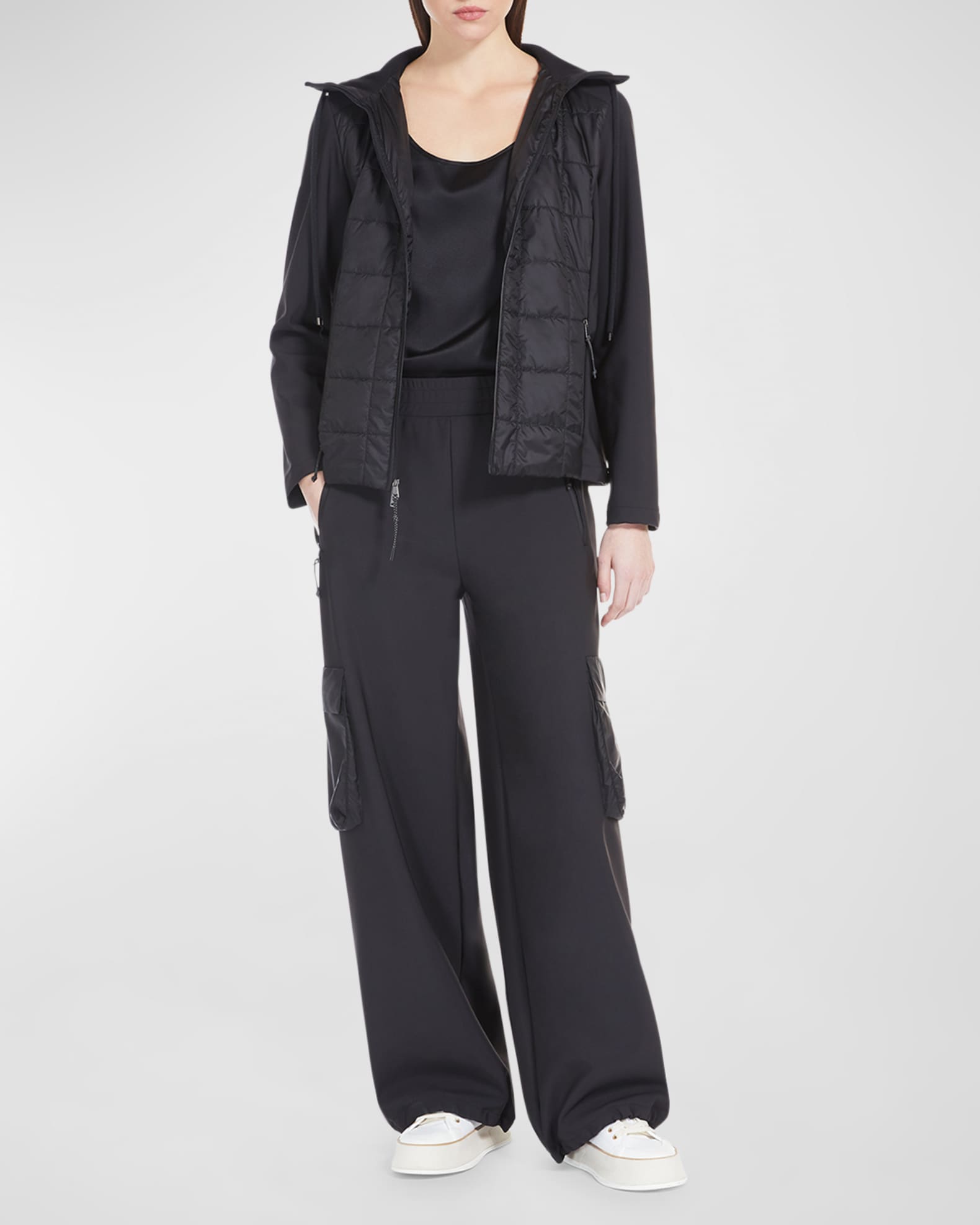 Reed Hooded Zip-Front Quilted Jacket