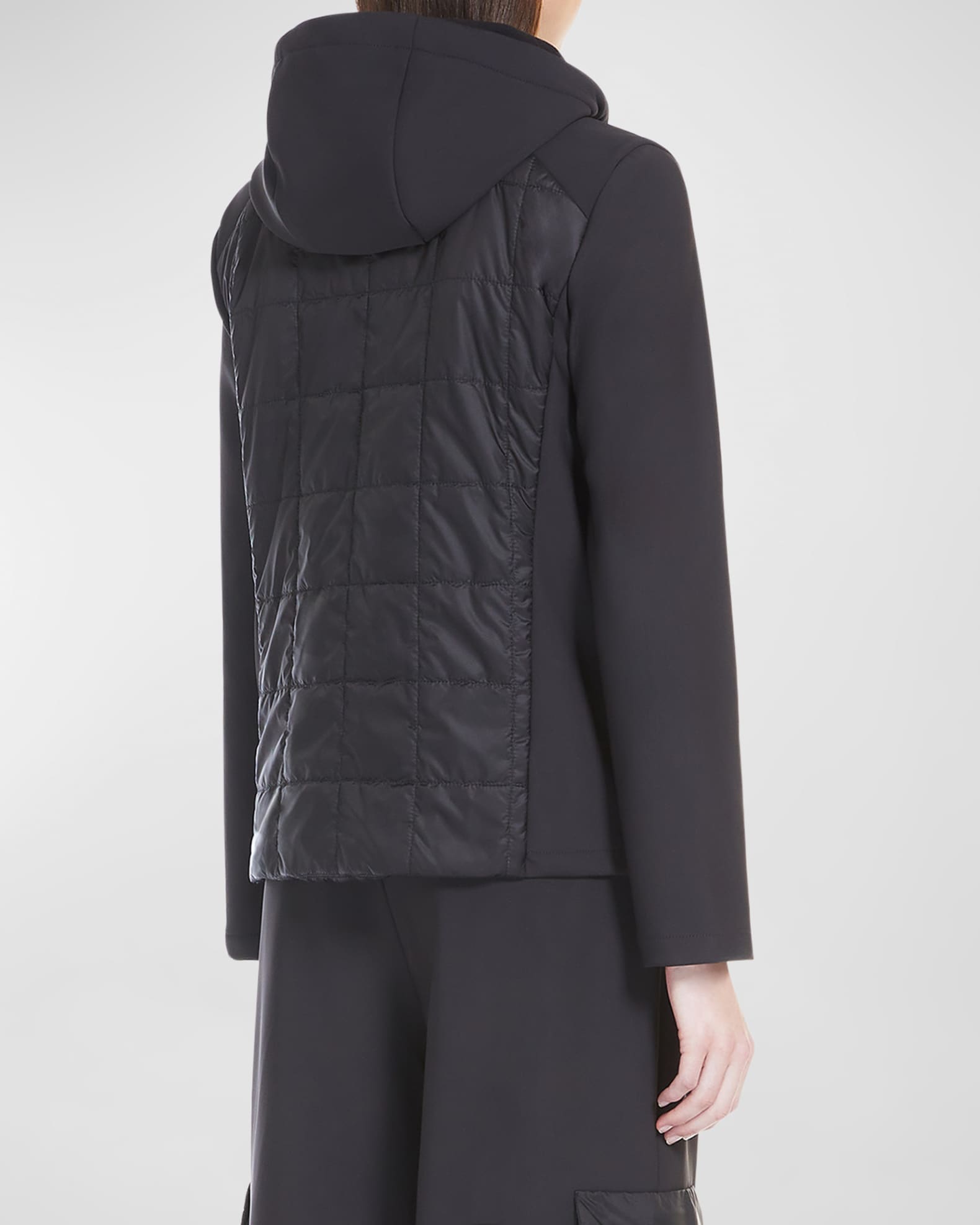 Reed Hooded Zip-Front Quilted Jacket
