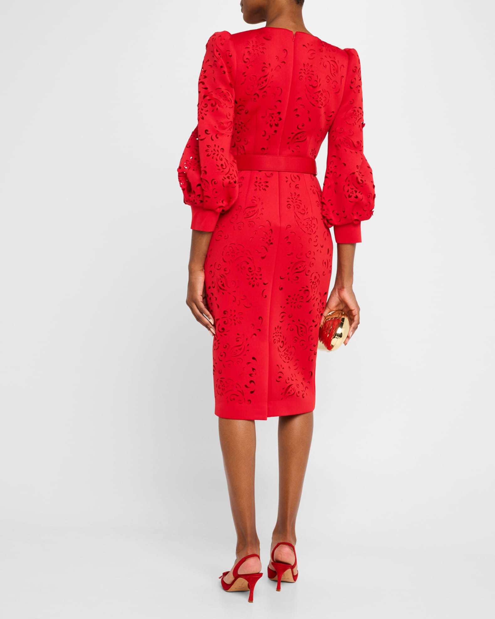 Badgley mischka lace sleeve sheath cocktail dress cheap