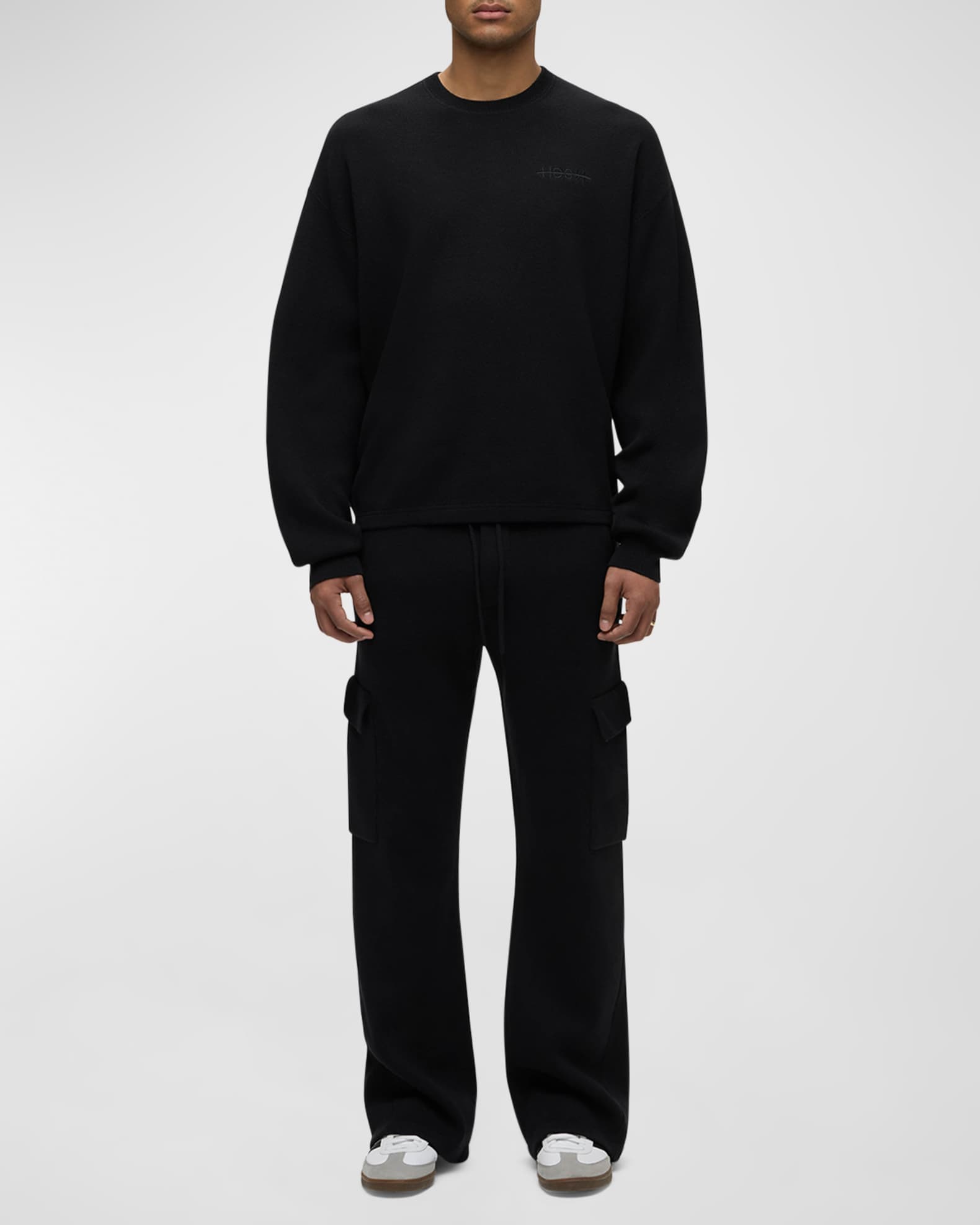 Hudson Men's DoubleKnit Flare Cargo Pants Neiman Marcus