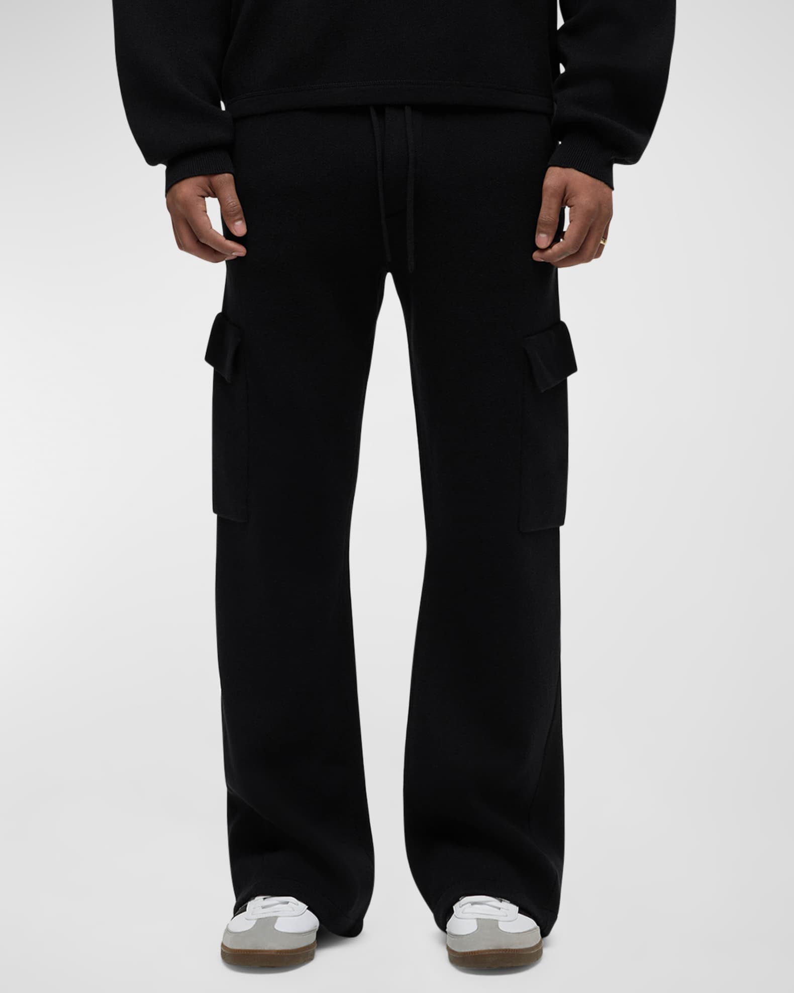 Hudson Men's DoubleKnit Flare Cargo Pants Neiman Marcus