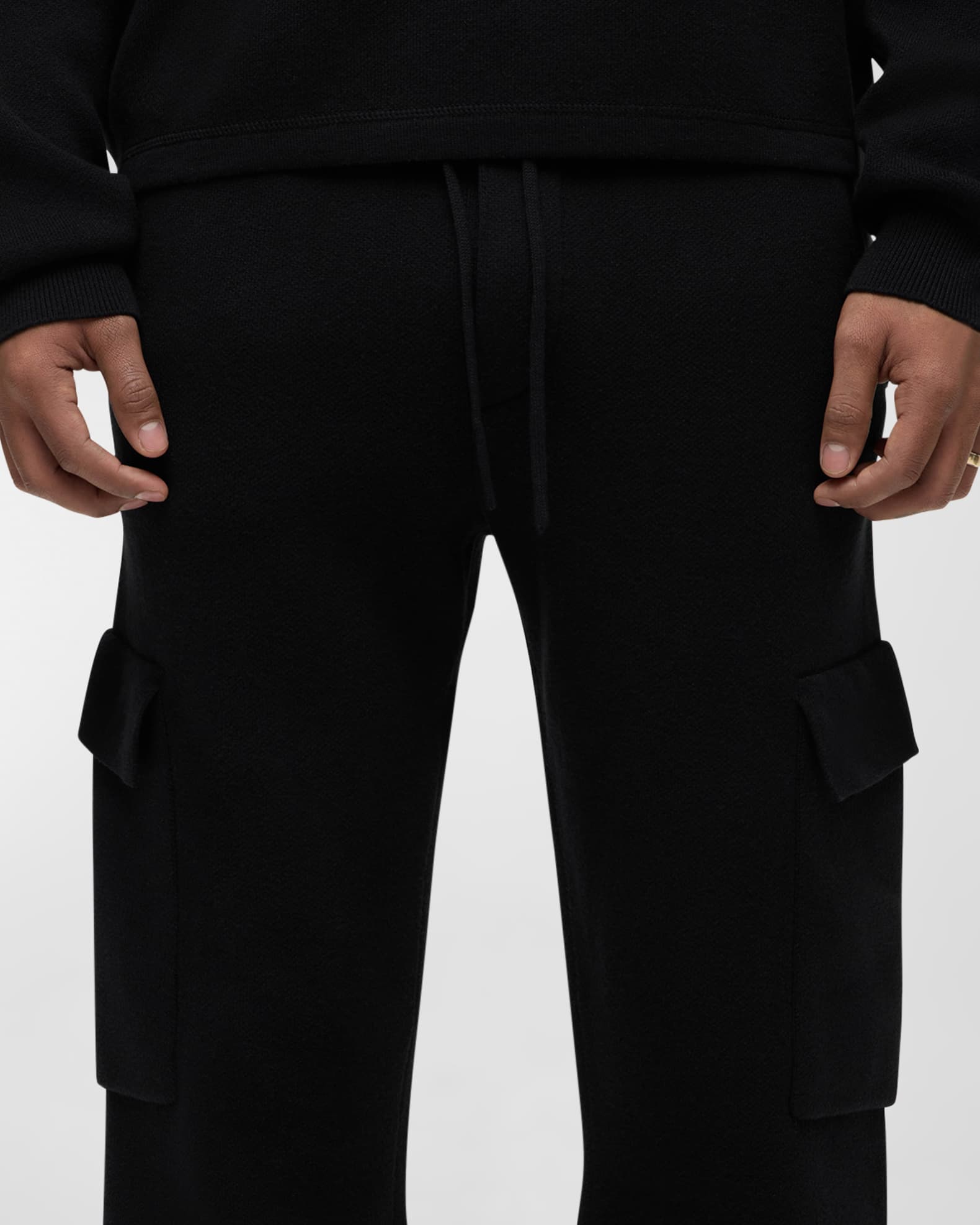 Hudson Men's DoubleKnit Flare Cargo Pants Neiman Marcus