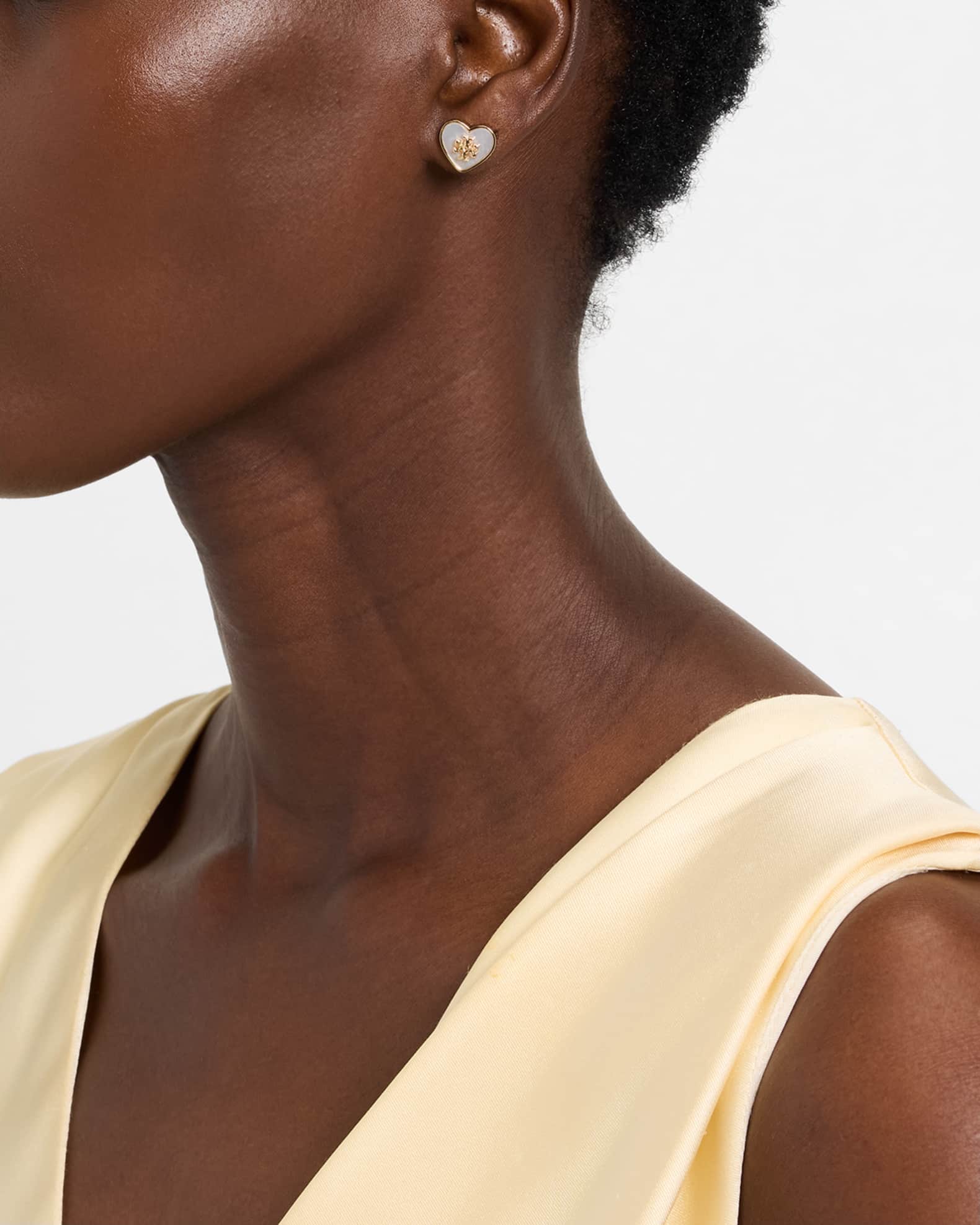 Tory burch heart earrings outlet