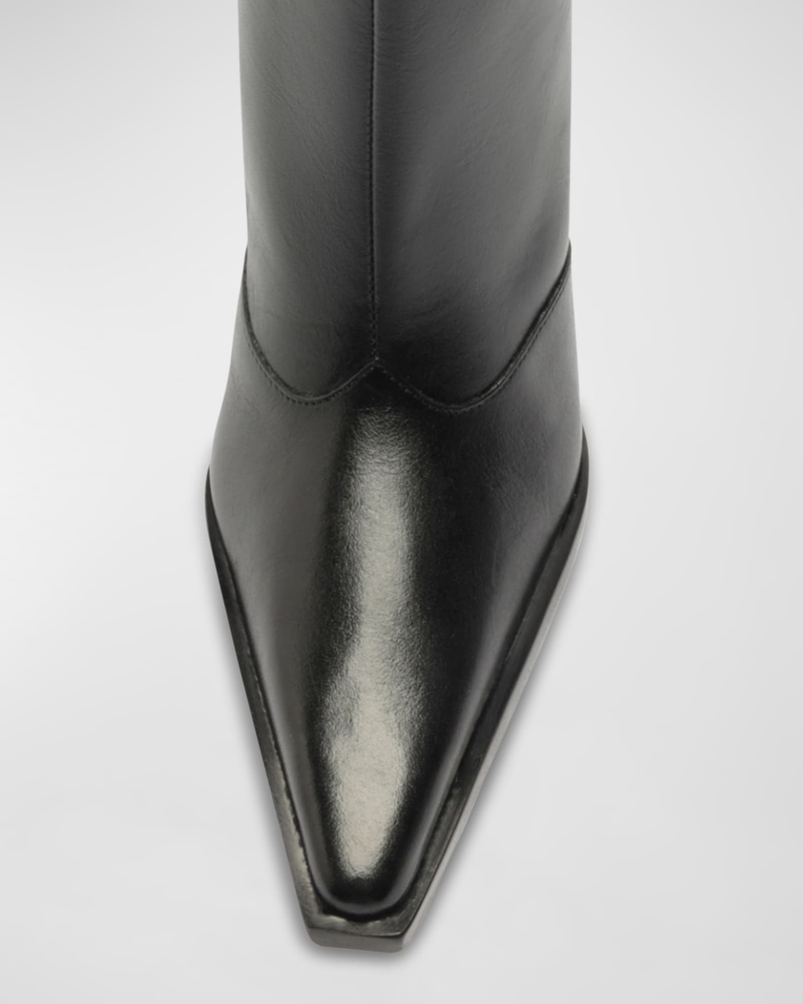 Schutz Raffaela Leather Western Ankle Booties Neiman Marcus