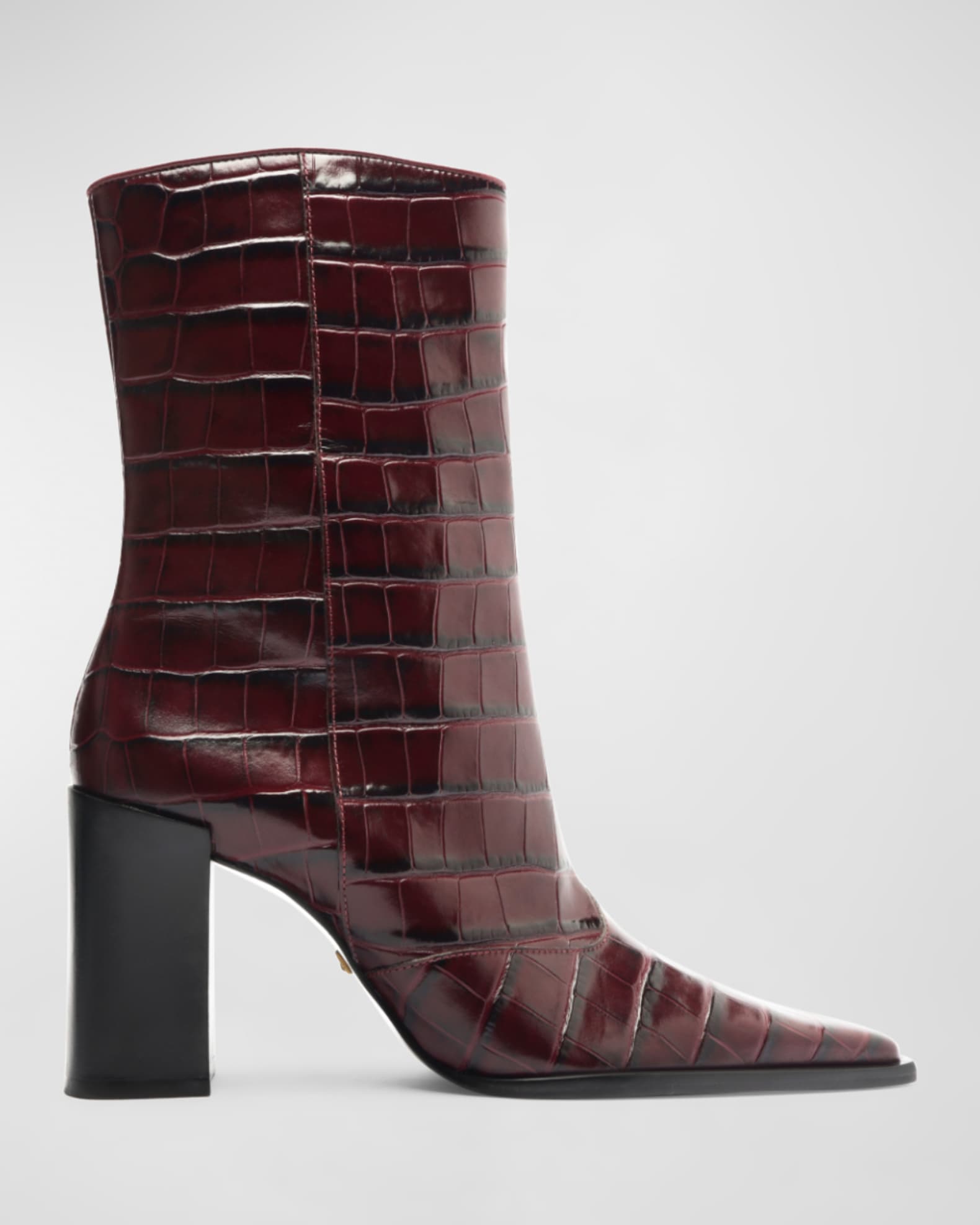 Red croc ankle boots sales