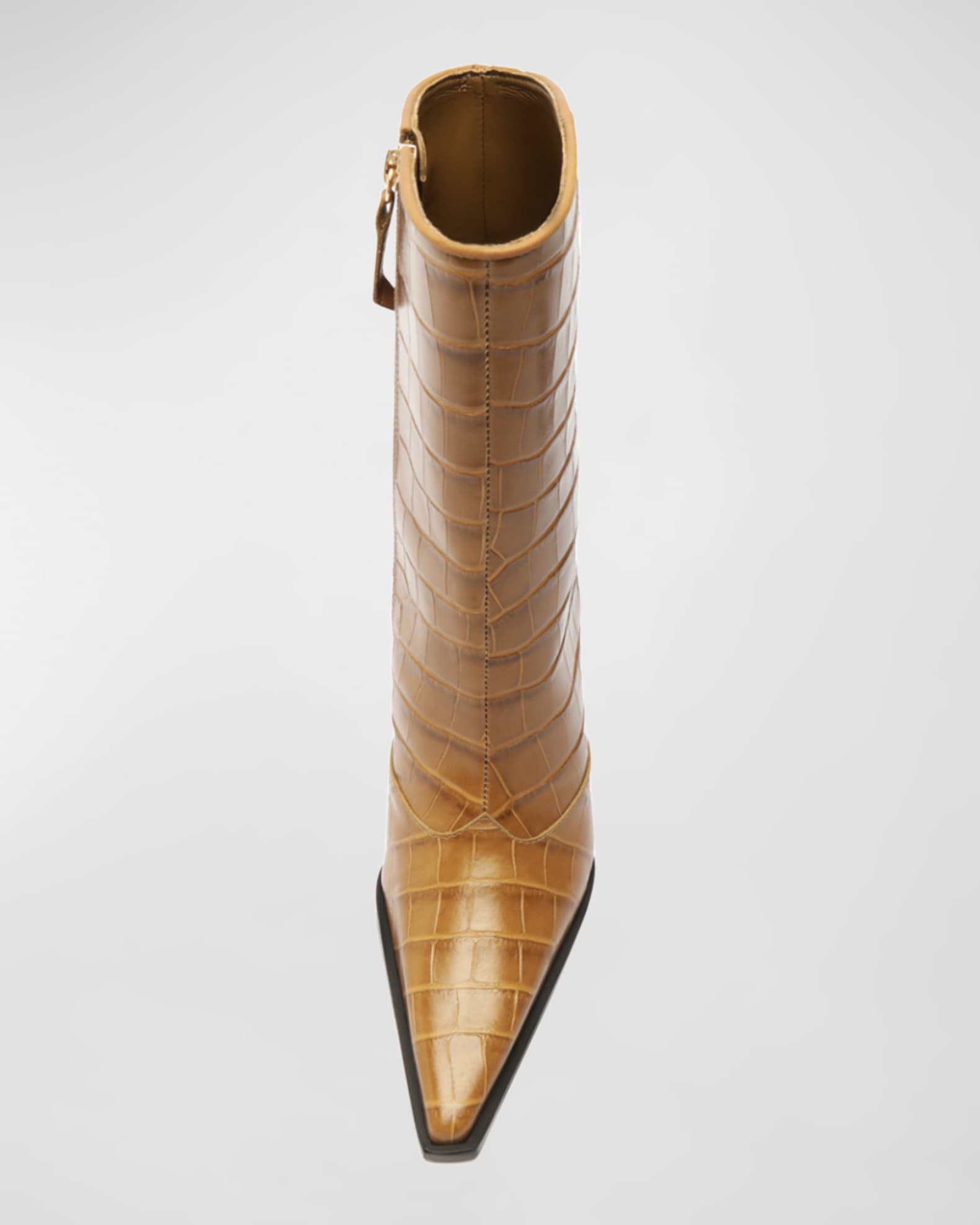 Schutz Raffaela Snake-Embossed Ankle Booties | Neiman Marcus