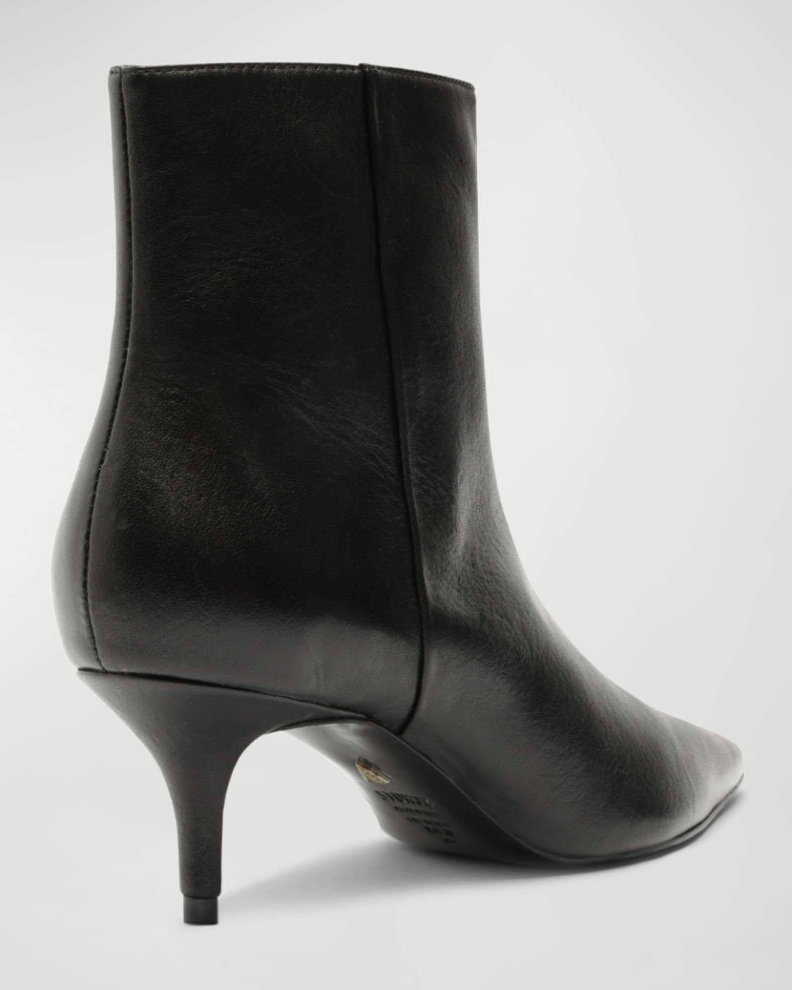 Mikki Leather Kitten Zip Booties
