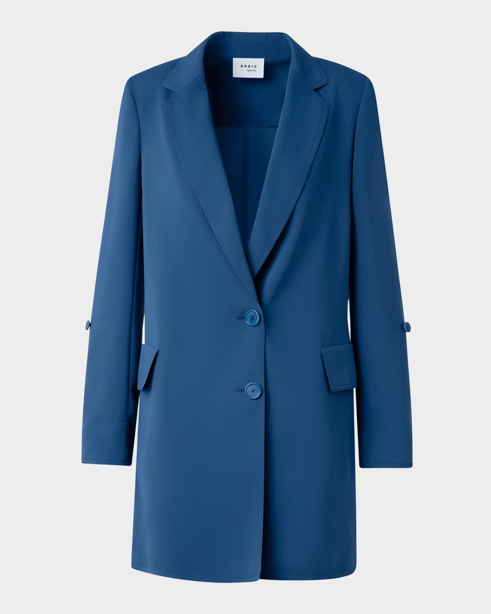 Akris punto Belted Single-Breasted Long Blazer Jacket