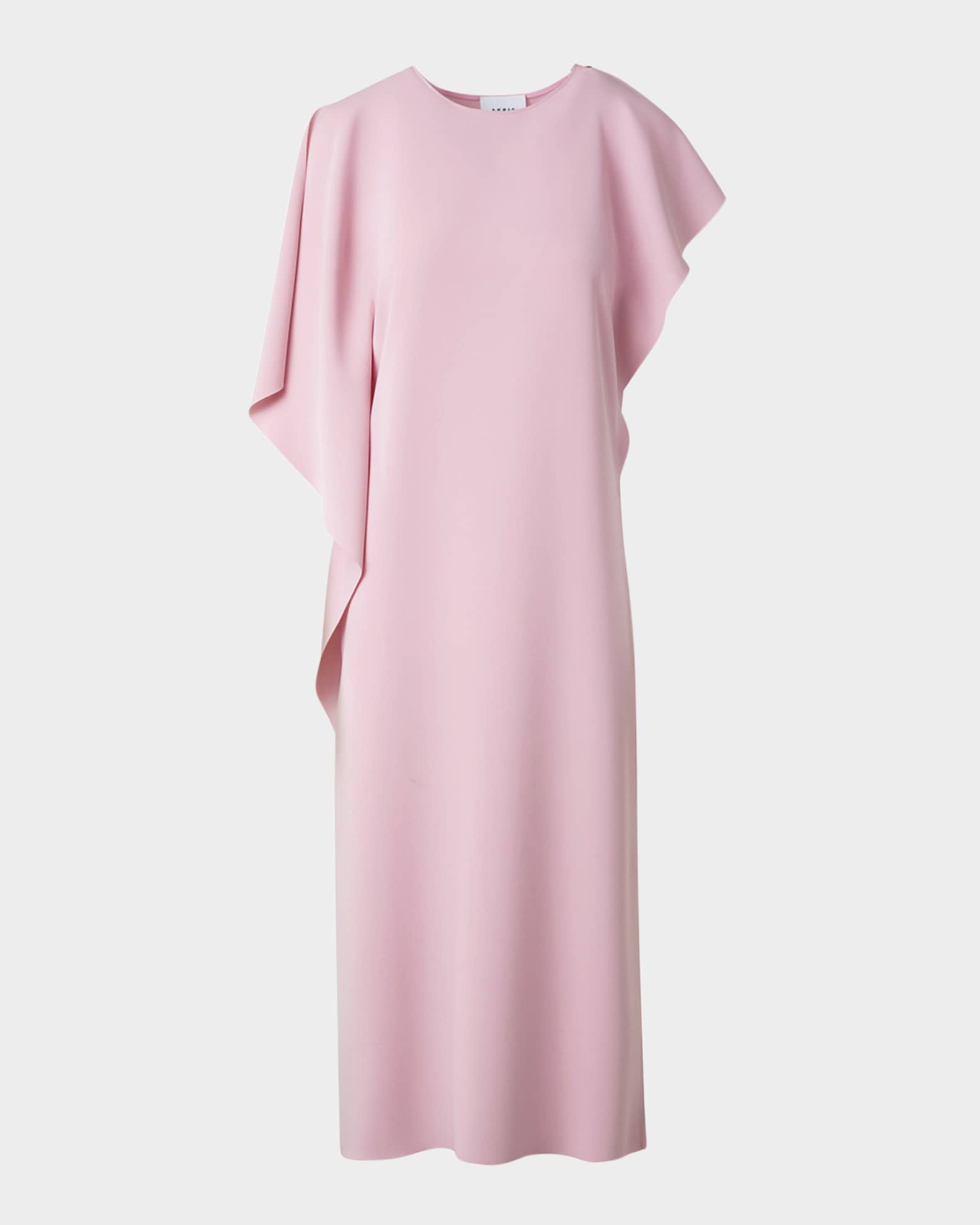 Lasercut Shoulder-Drape Midi Dress 0