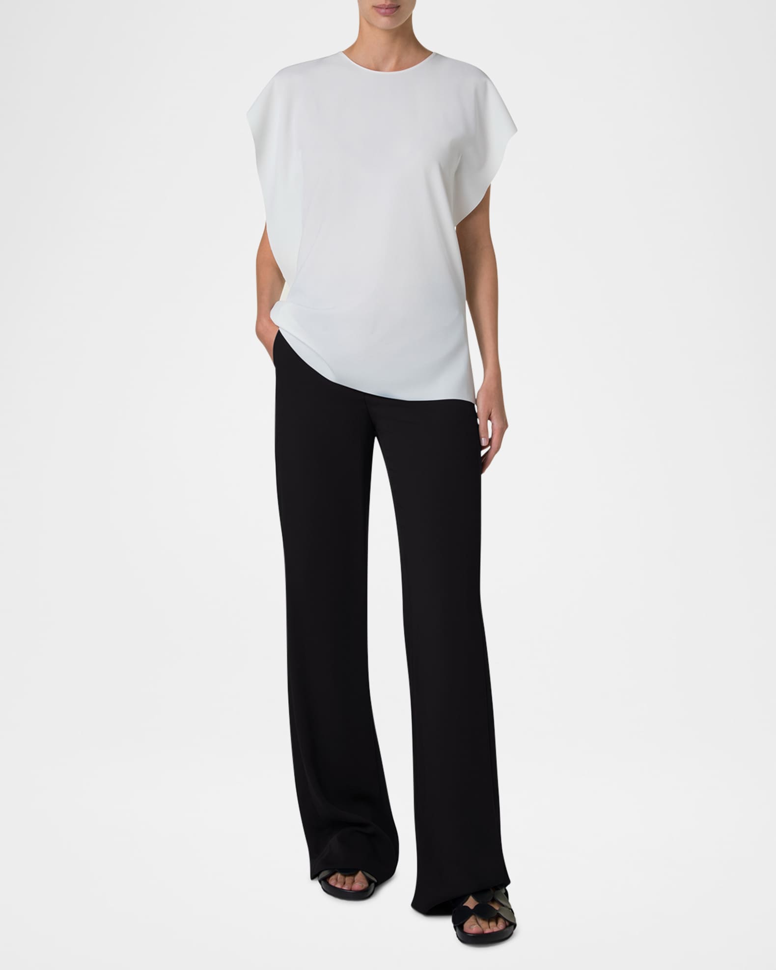 Draped Sleeveless Blouse 1