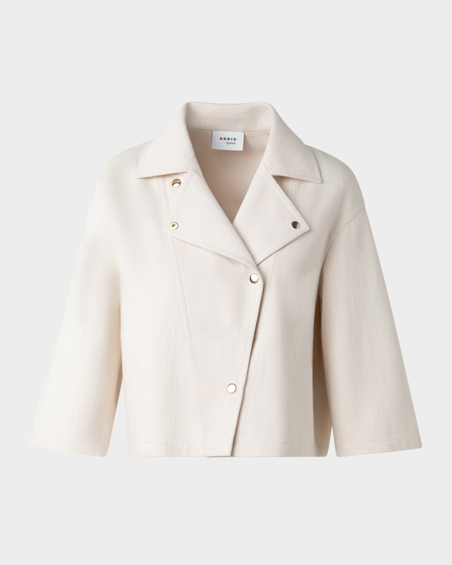 Cotton-Wool Denim Moto Jacket 0