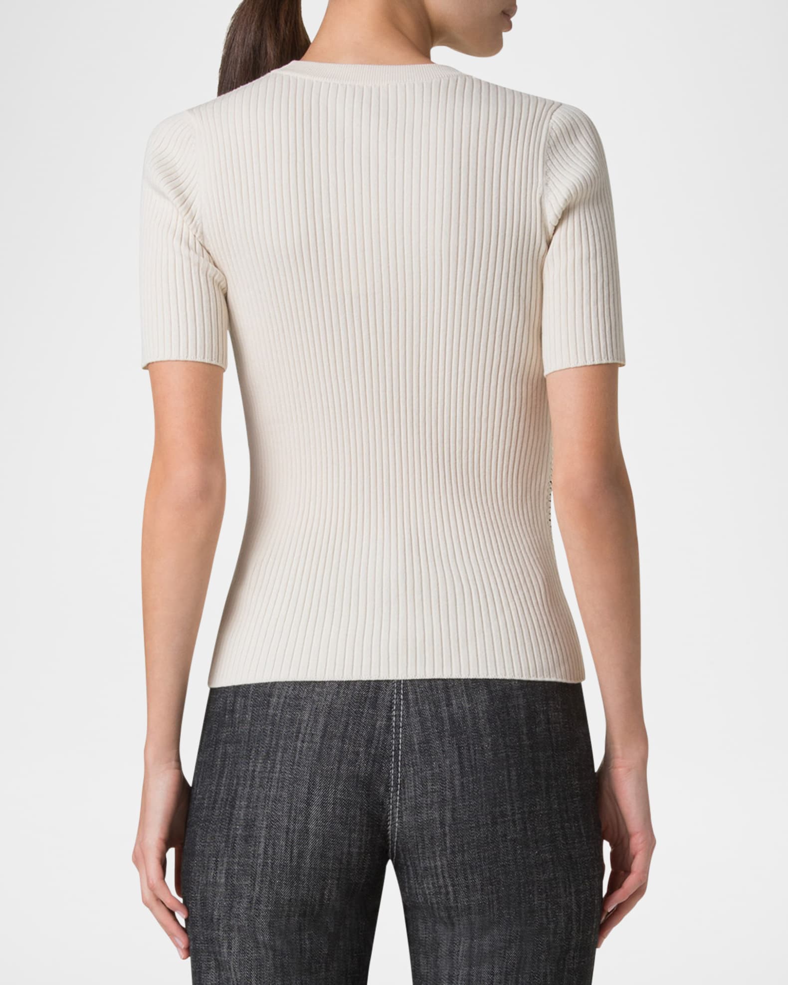 【BAON】[unisex] Arita Summer Printing Net Short Sleeve Knit Womens Short Sleeve Lace Cube Sweater Knitting Pattern - S/S