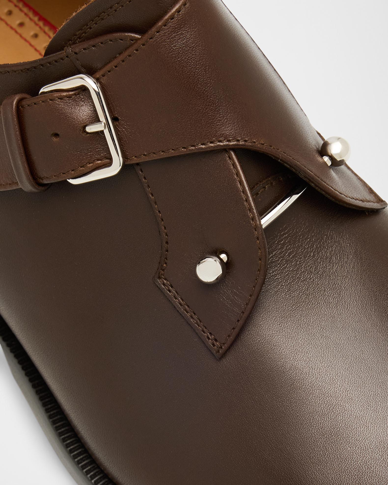 Christian Louboutin Brown Leather Monk Strap Oxfords Christian Louboutin Men main image 2