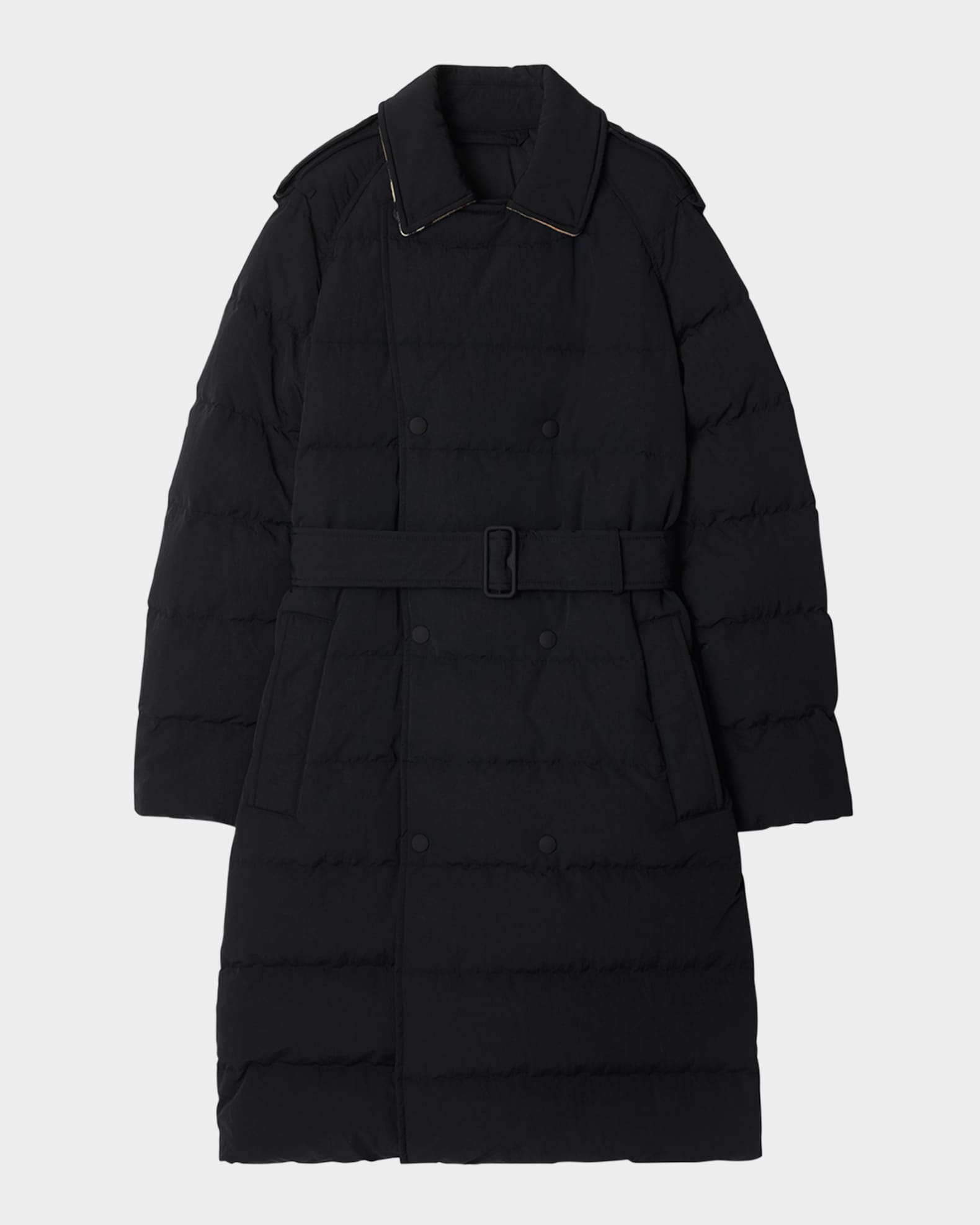 Burberry Belted Double Breasted Down Trench Coat Neiman Marcus