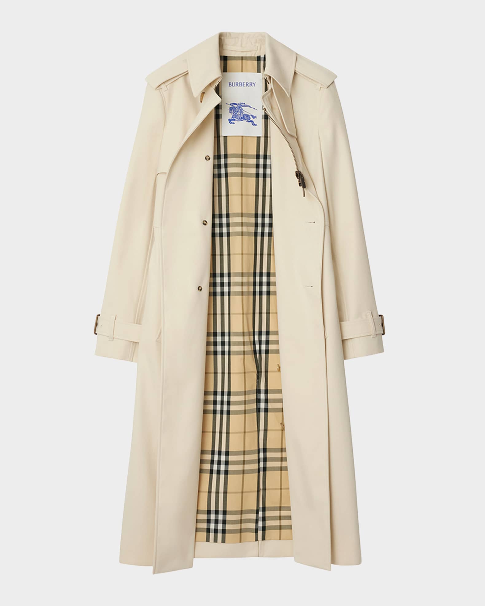特価商品  Burberry Zip-Detail Belted Trench Coat | Neiman Marcus ジャケット・アウター