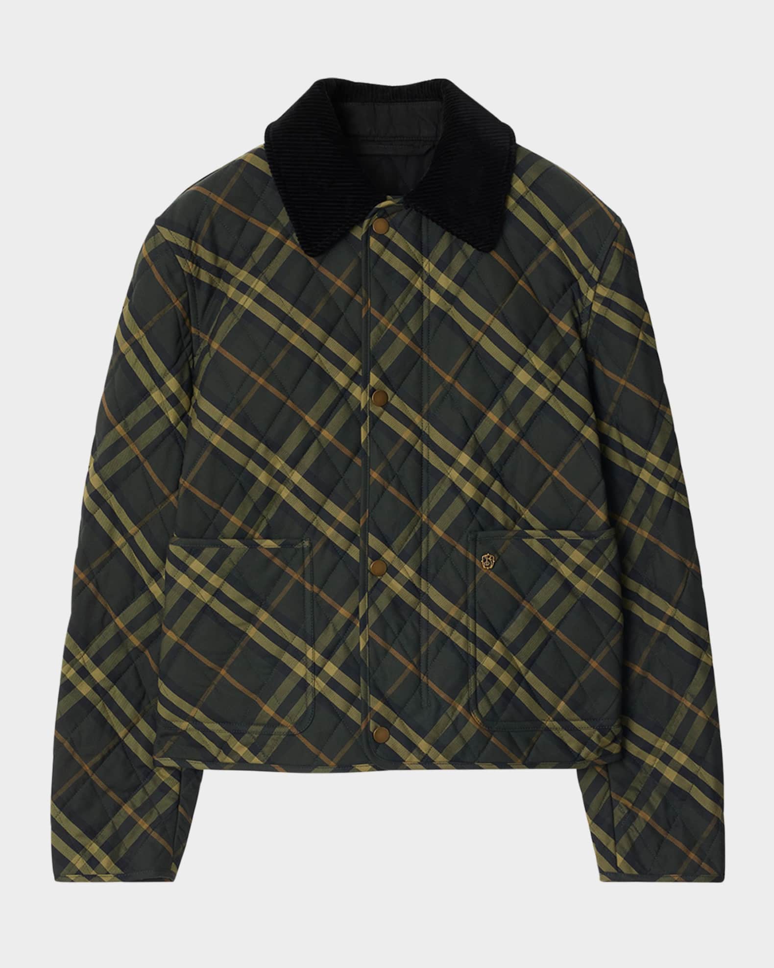 Burberry Check Jacket Green M